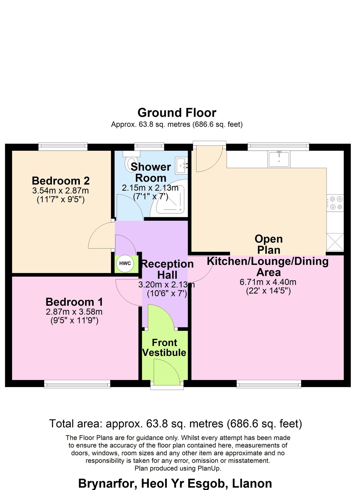 Brynarfor, Llansantffraid, Llanon floorplan