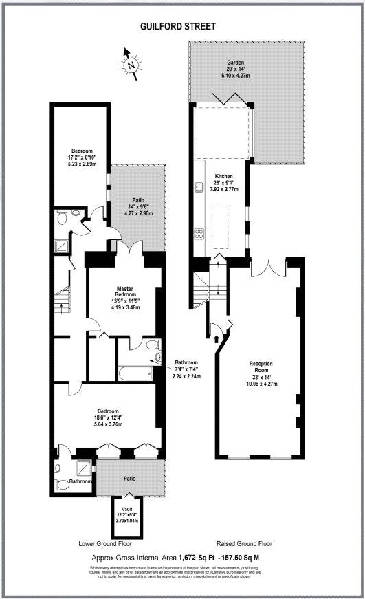 3 Bedrooms Flat for sale in Guildford Street, Bloomsbury WC1N