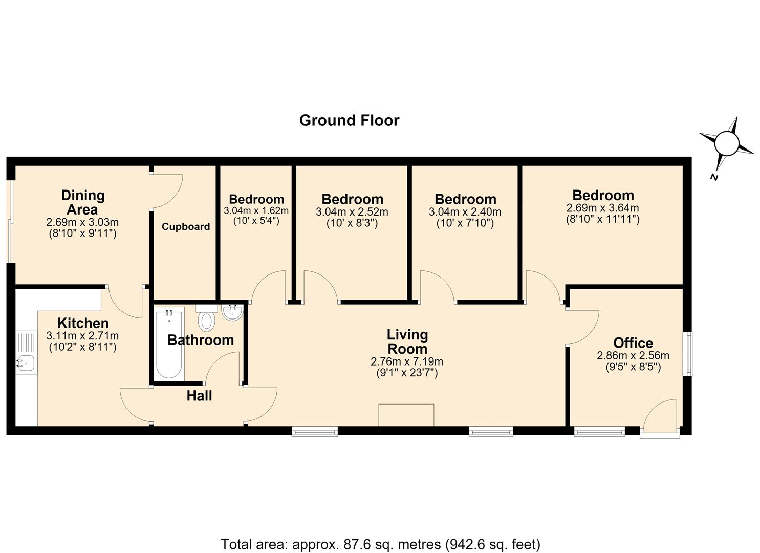 Willows, Knucklas Road, Knighton floorplan