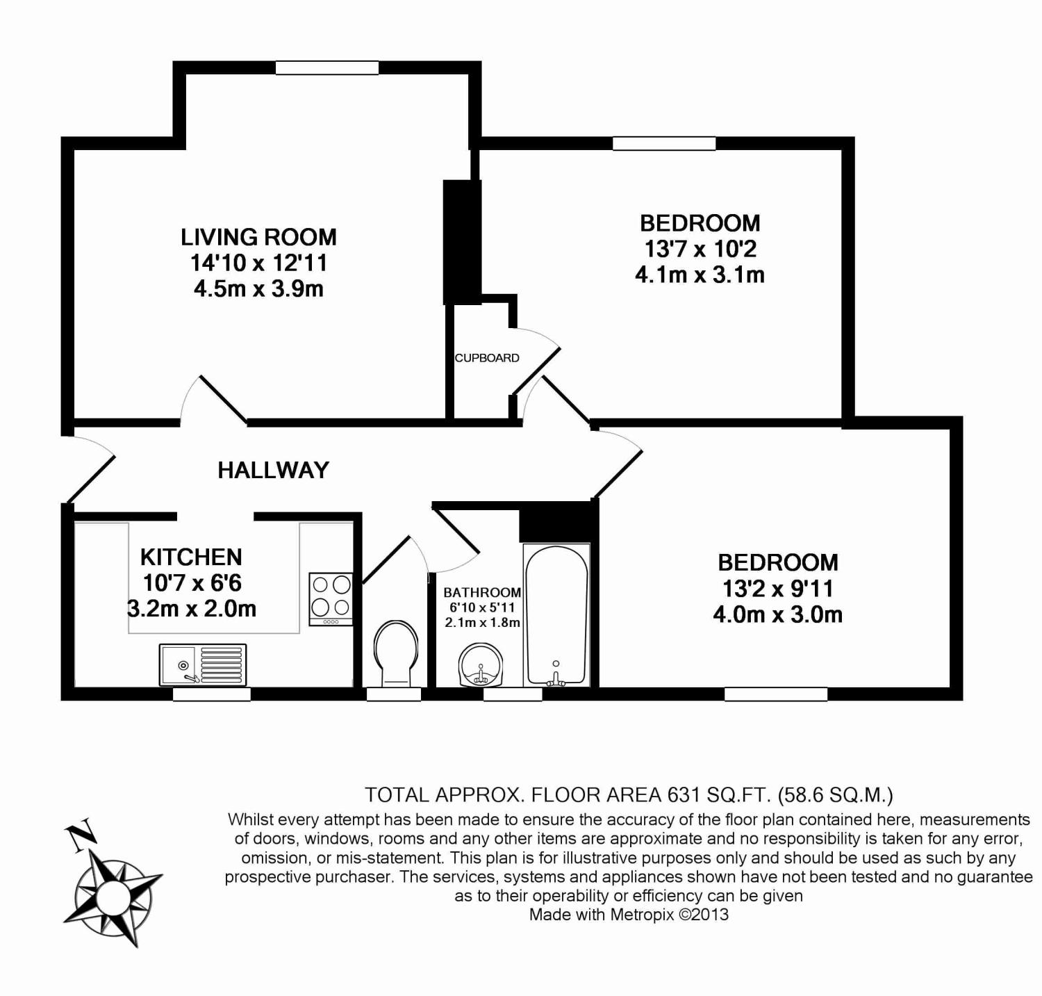 2 Bedrooms Flat to rent in Vines Avenue, Finchley Central N3