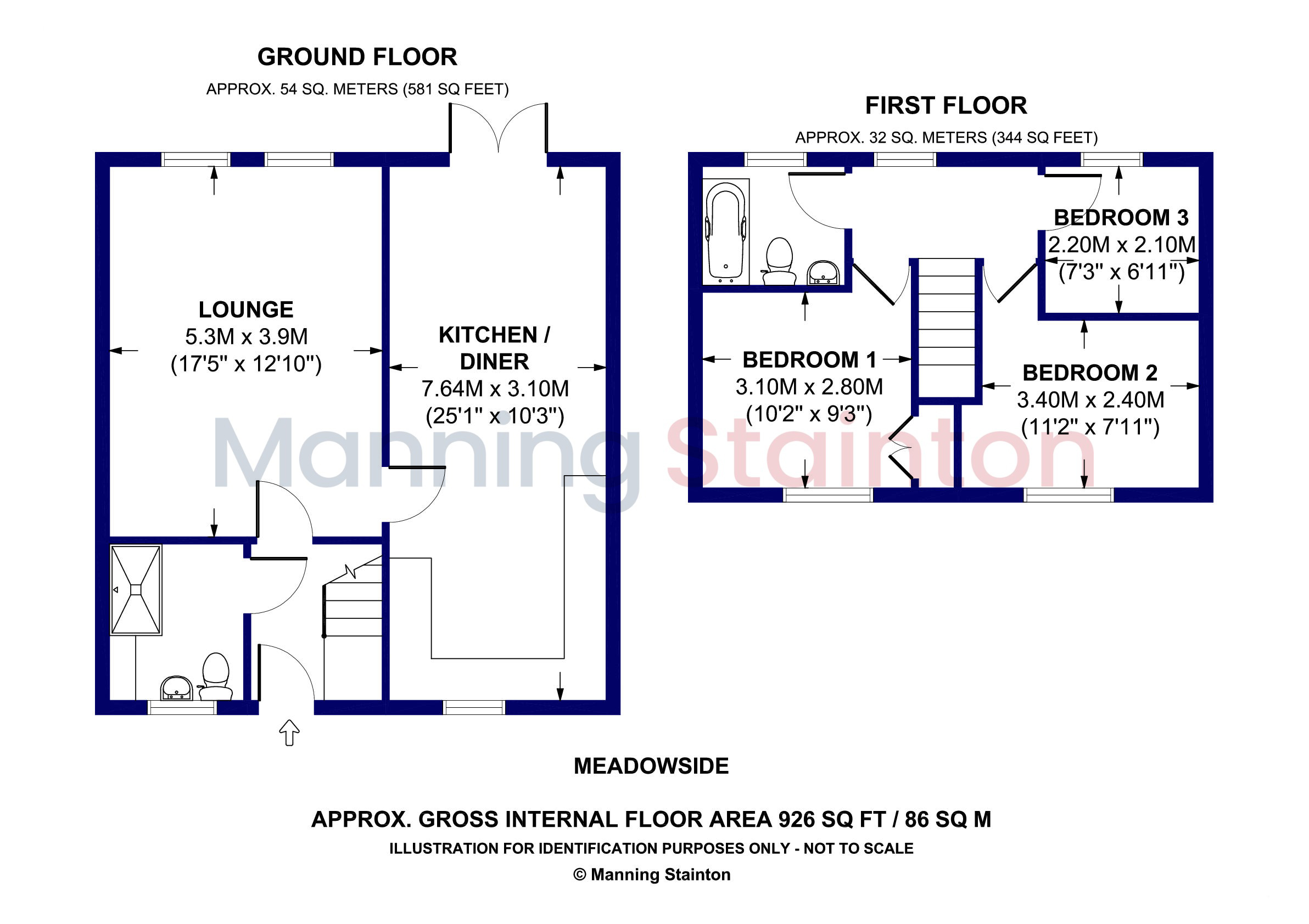 25, Meadow Side Road, Wakefield floorplan