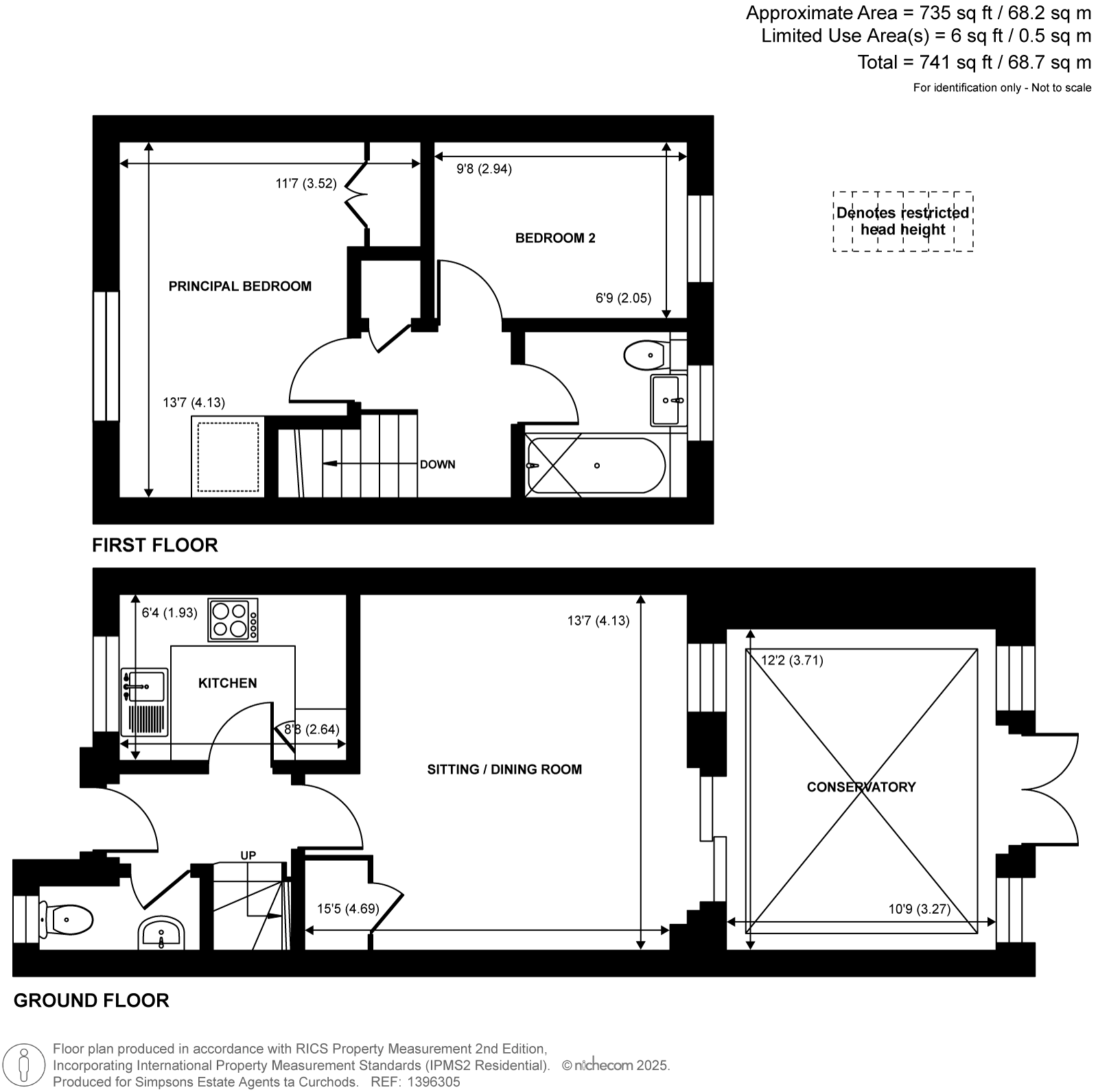 23, Davis Road, Weybridge floorplan