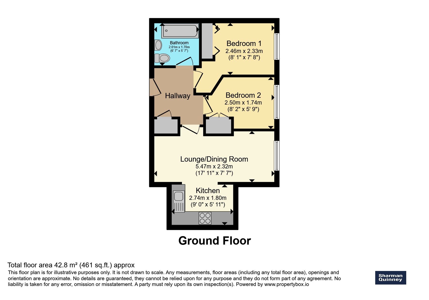 15, Bushfield House, Peterborough floorplan