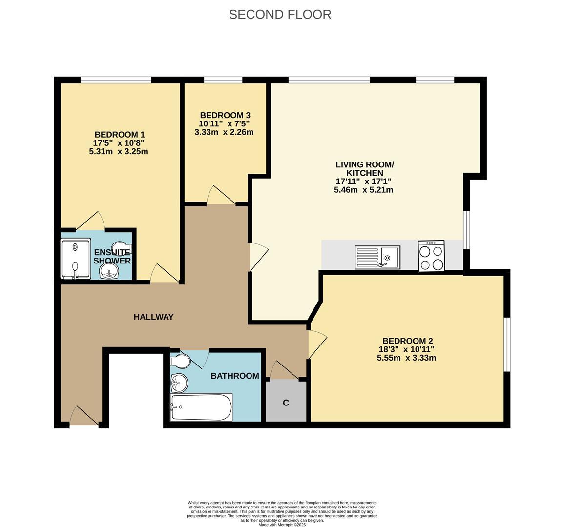 Flat 9, 128, Dorset Road, Bexhill floorplan