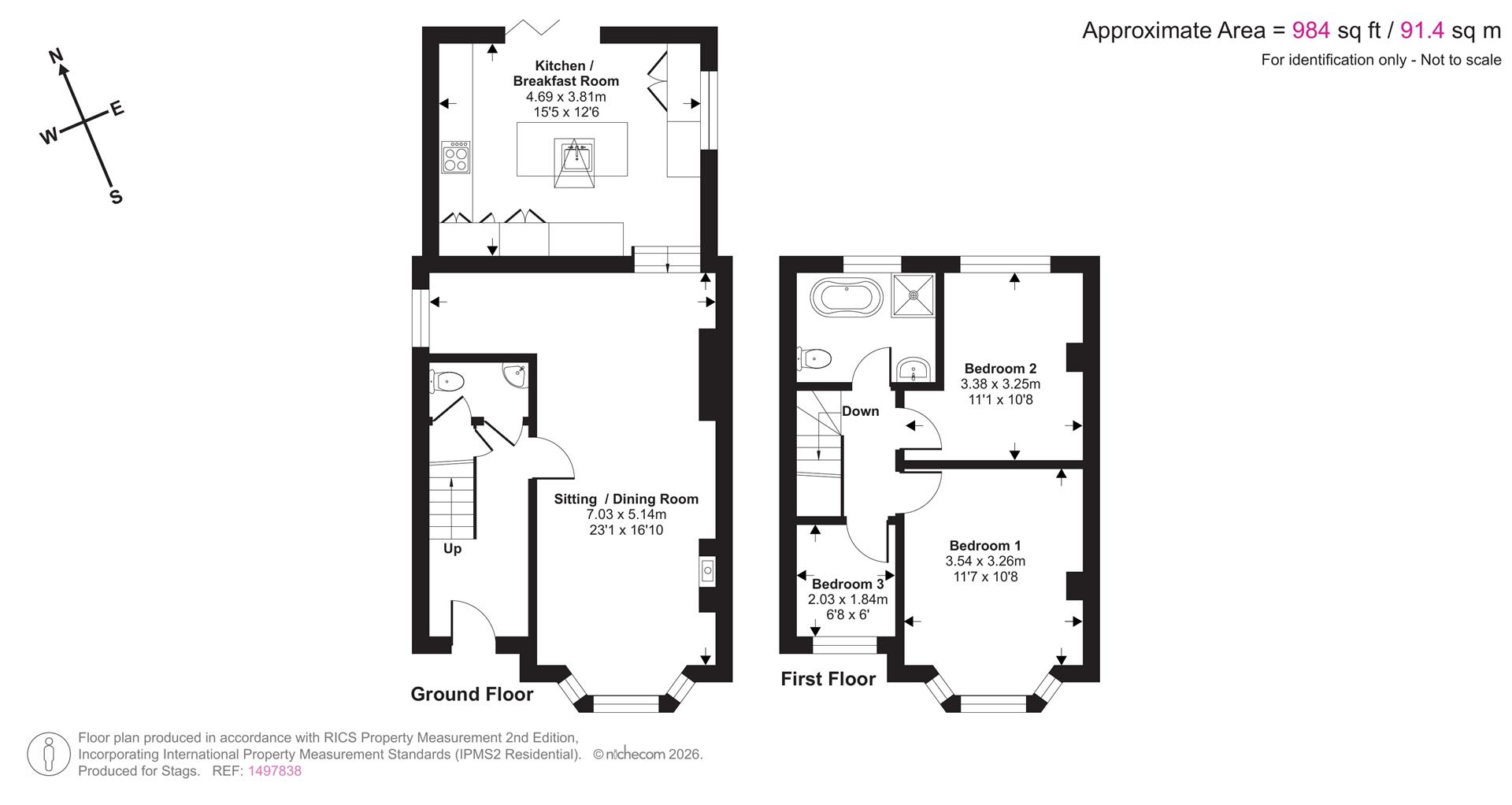 108, Cowick Hill, Exeter floorplan