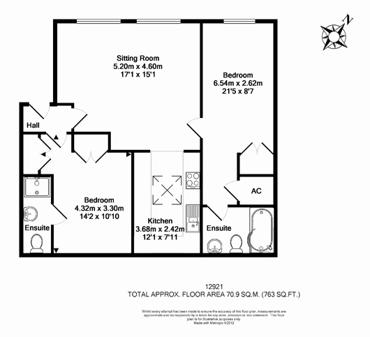 Apartment 7 The Old Bank, 33, Horsefair, Banbury floorplan