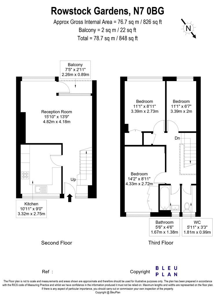 39, Rowstock Gardens, London floorplan