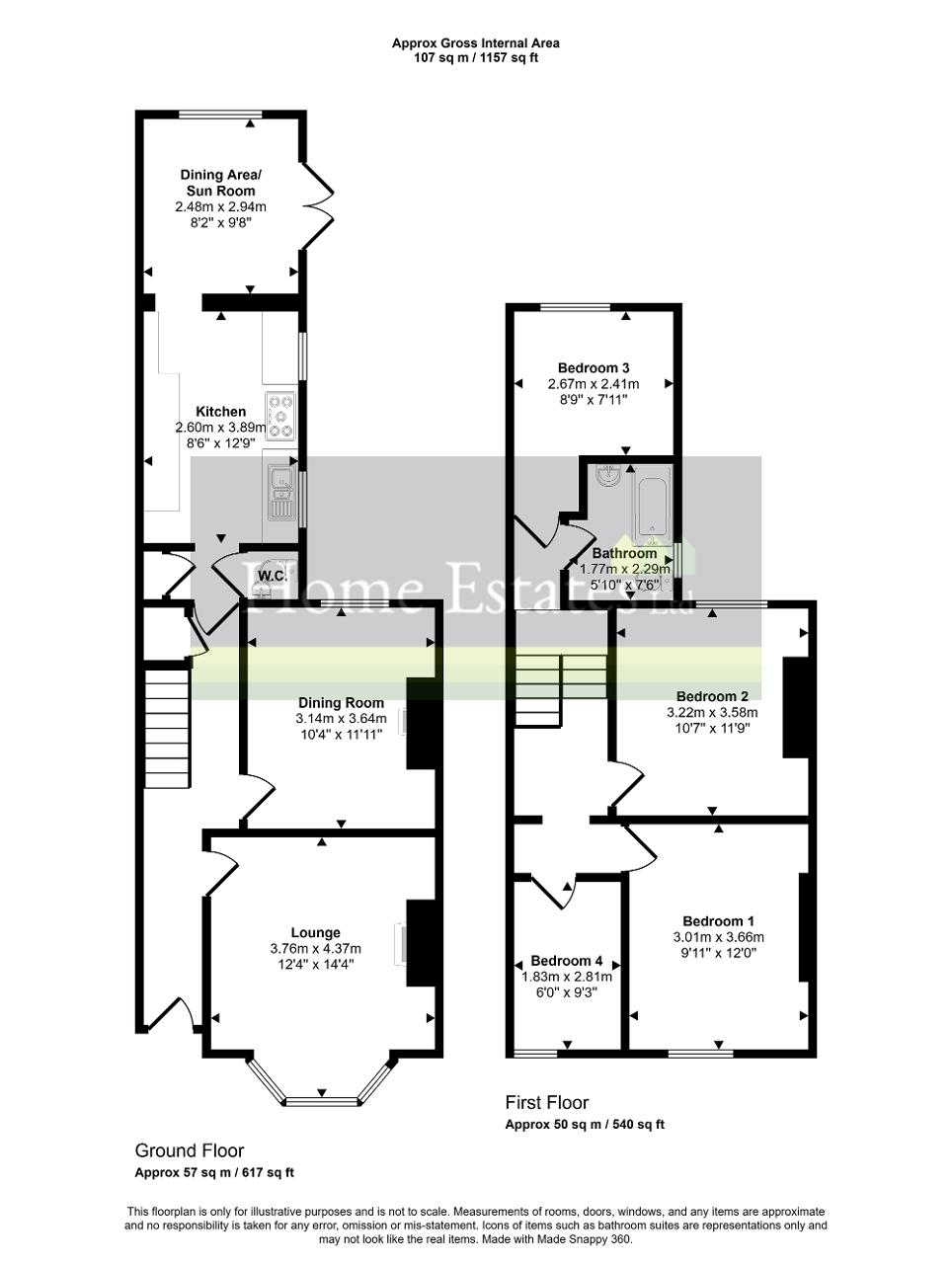 393, Spring Bank West, Hull floorplan