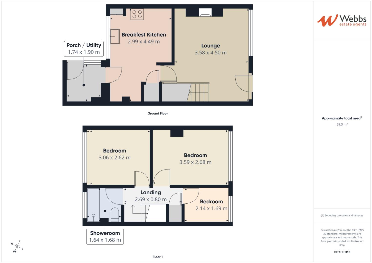 1, Well Lane, Walsall floorplan