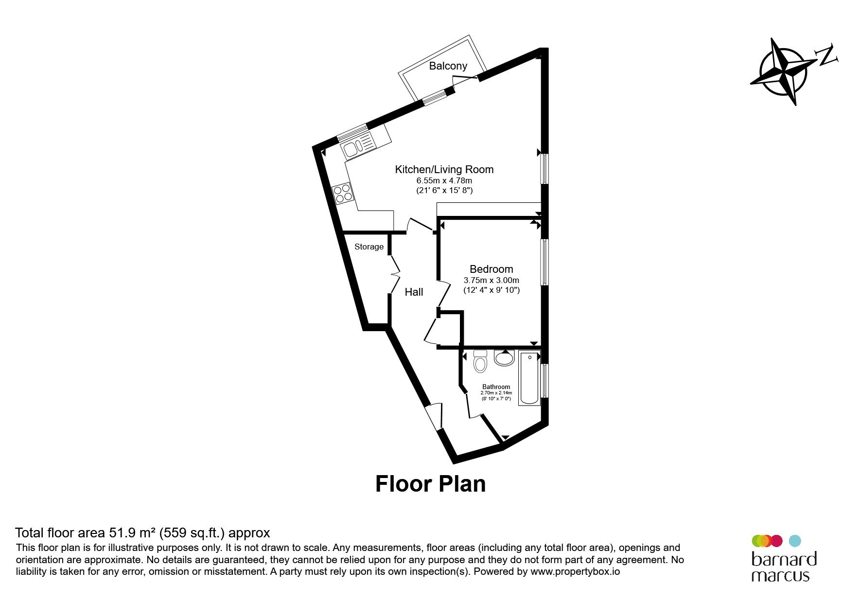 Flat 35, Greenaway Apartments, 37, Bedford Road, London floorplan