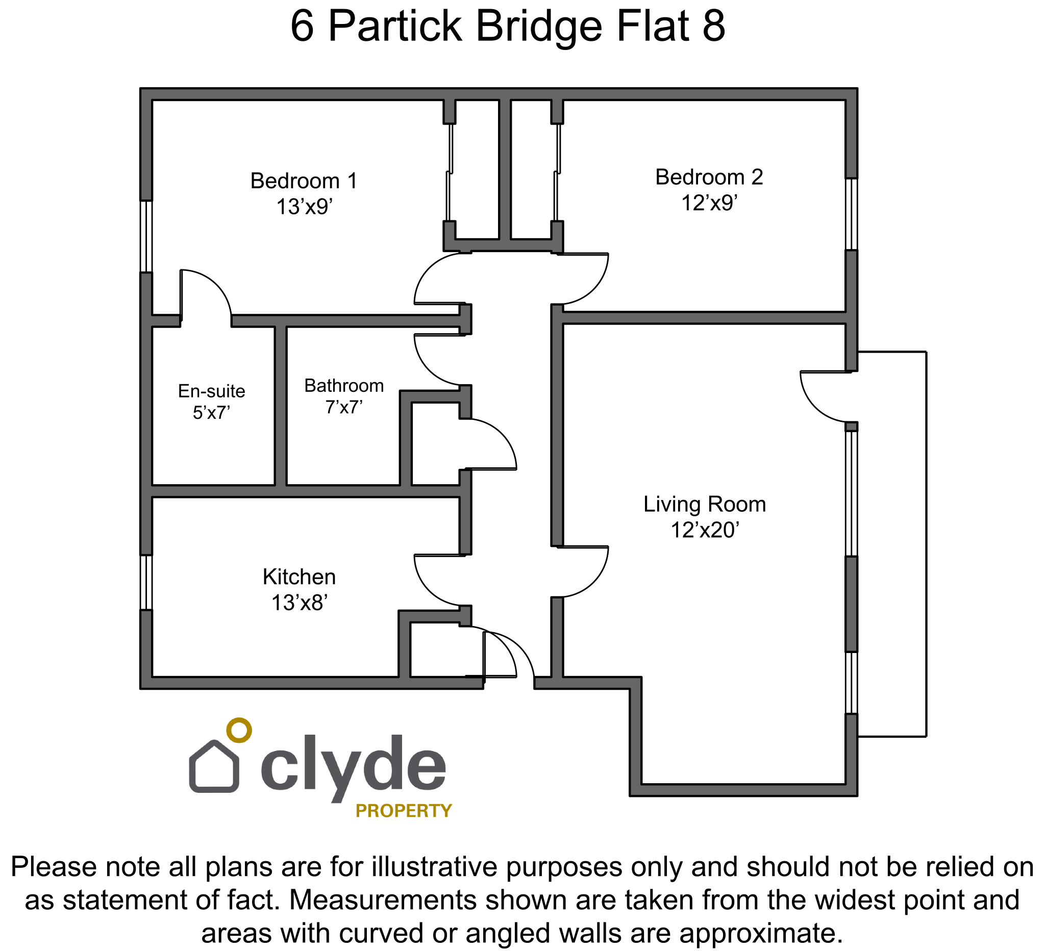 Flat 8, 6, Partick Bridge Street, Glasgow City floorplan
