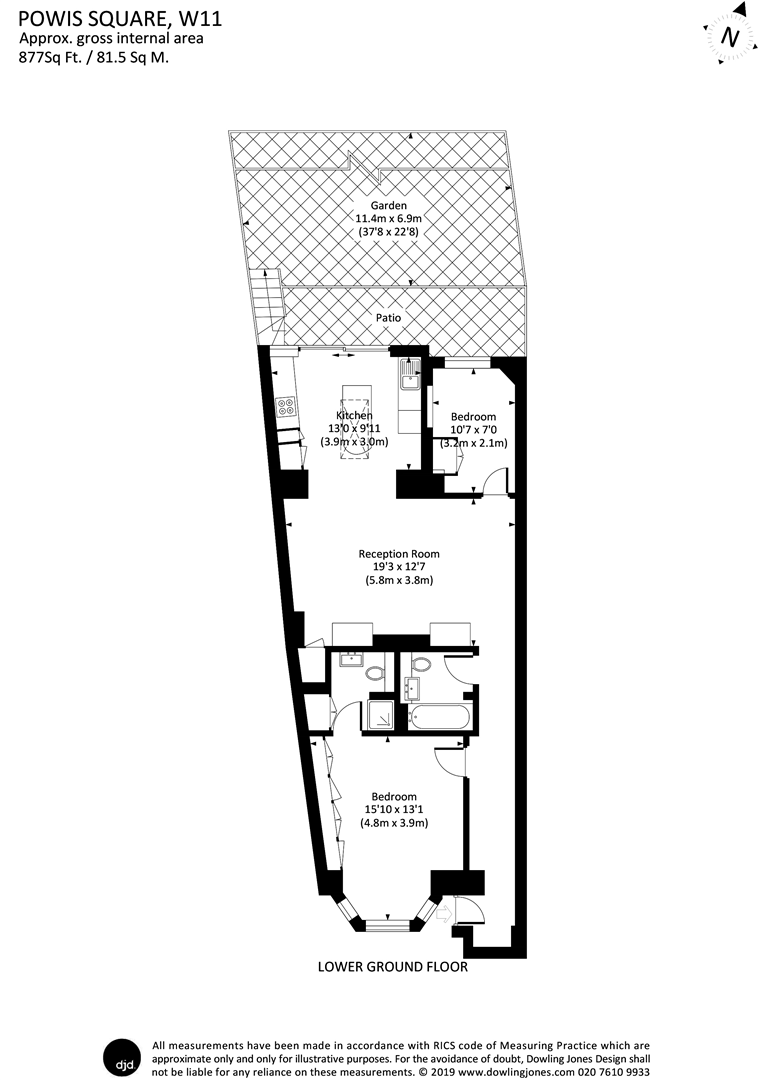 Flat A, 36, Powis Square, London floorplan