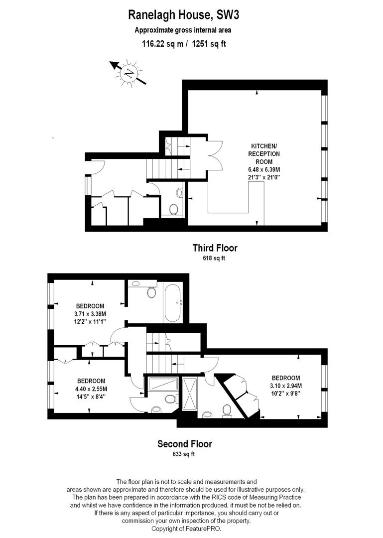 Flat 33, Ranelagh House, 3-5 Elystan Place, London floorplan
