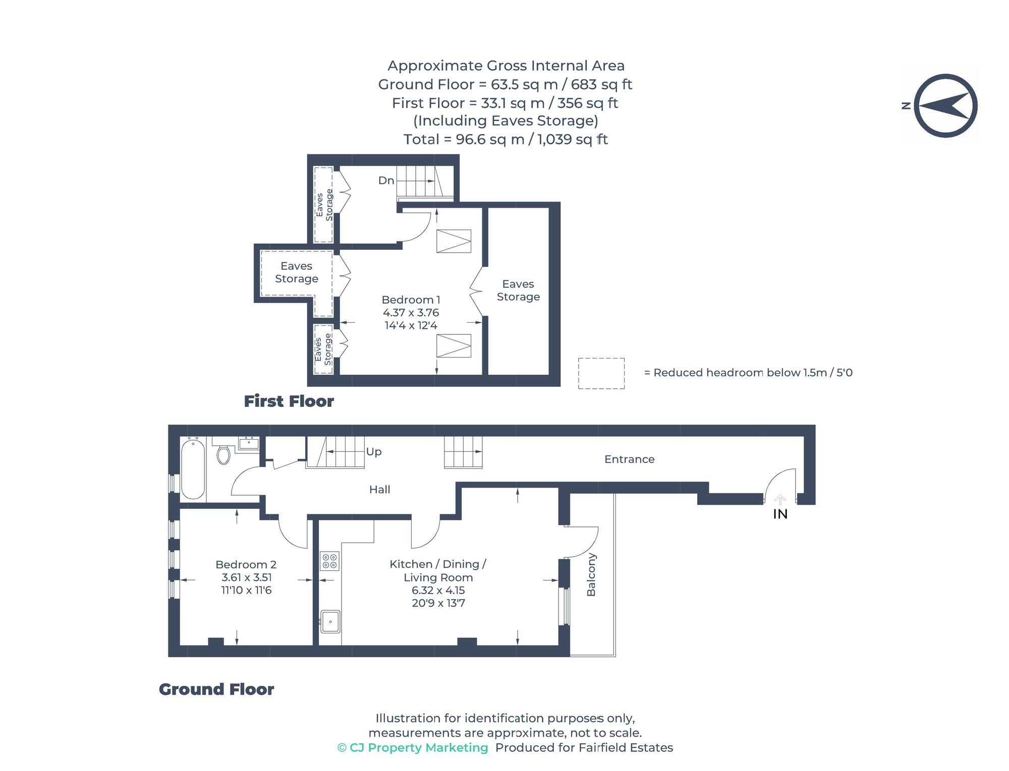 Flat 6, Cedar House 11-21 The Parade High Street, Watford floorplan