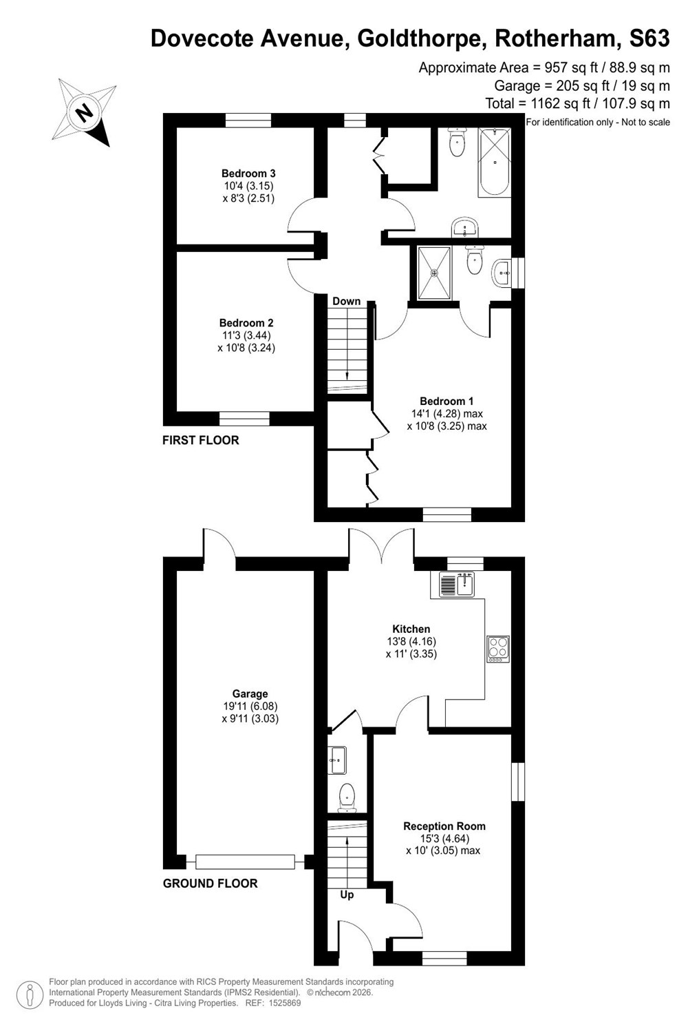 51, Dovecote Avenue, Goldthorpe, Rotherham floorplan
