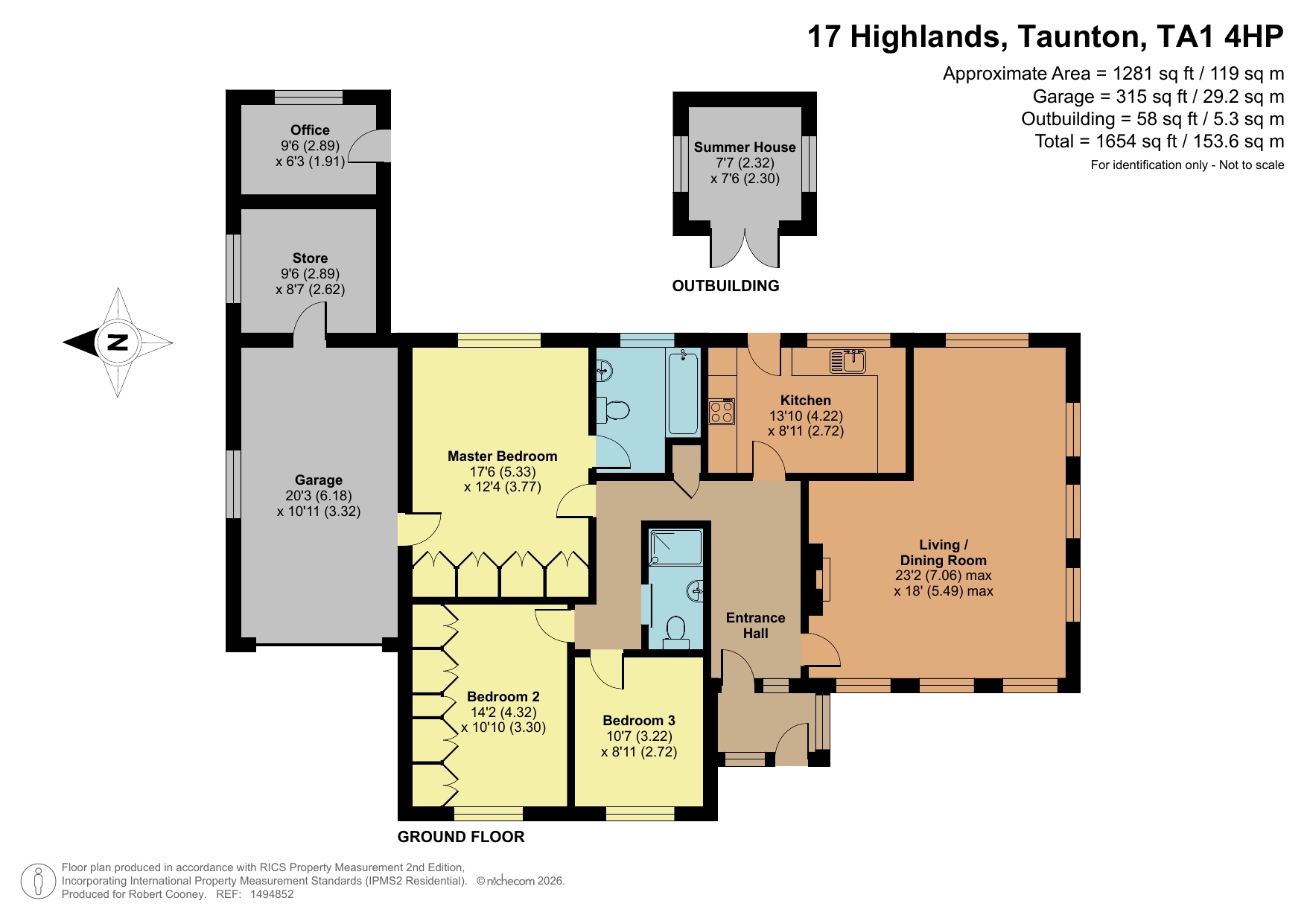 17 Highlands, Taunton floorplan