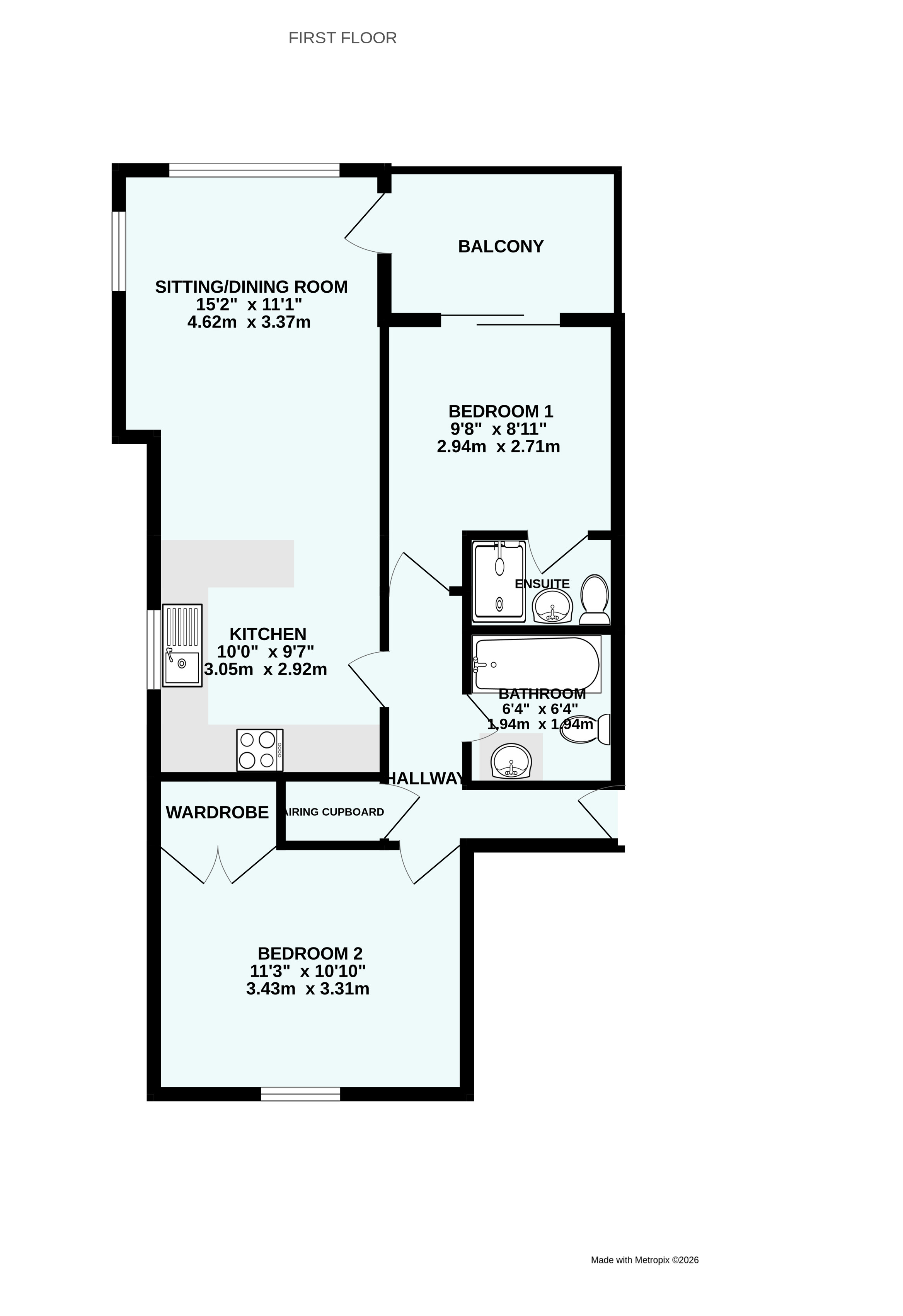 Flat 12, Watersedge Apartments Esplanade Road, Newquay Cornwall, Cornwall floorplan