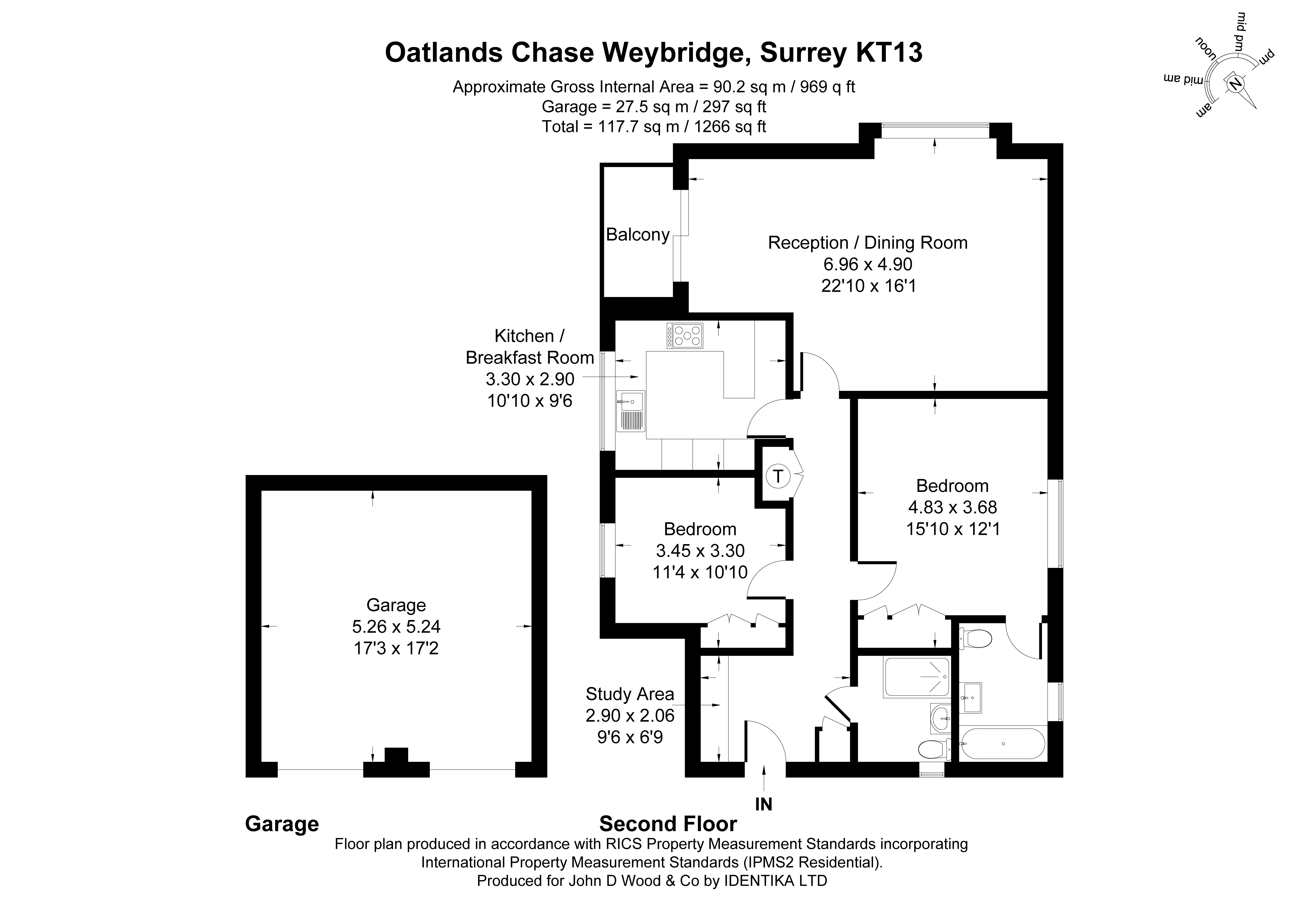 Flat 7, Abbotswood, 29, Oatlands Chase, Surrey floorplan