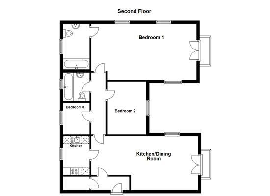 3 Bedrooms Flat to rent in The Priory, East Farleigh ME15