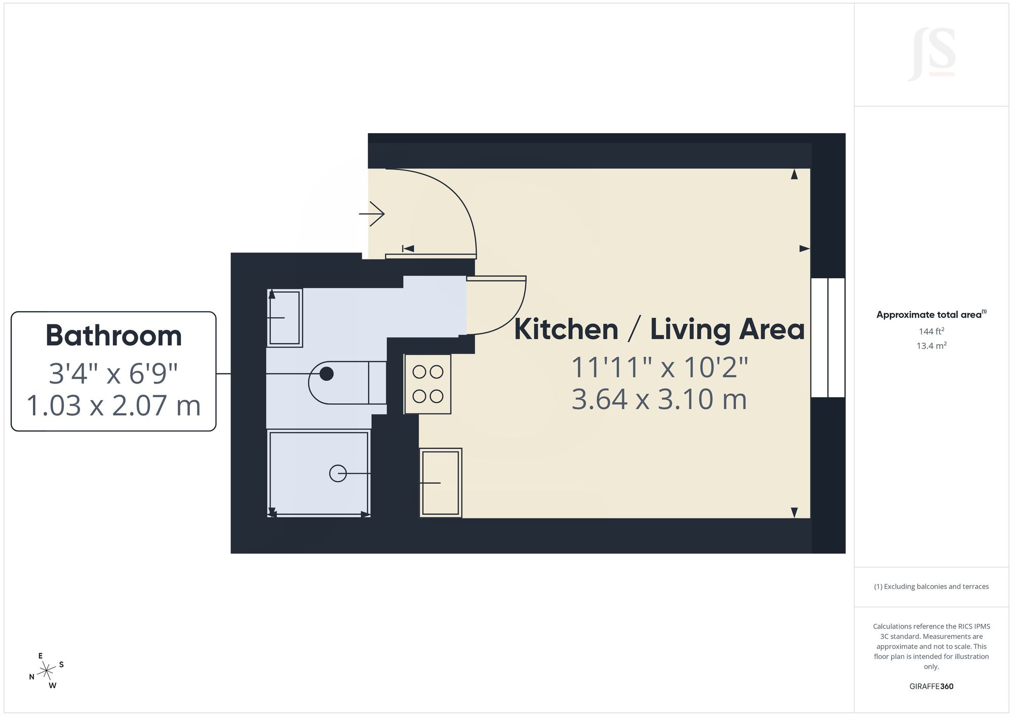 Flat 21, Connaught House The Esplanade, Bognor Regis floorplan