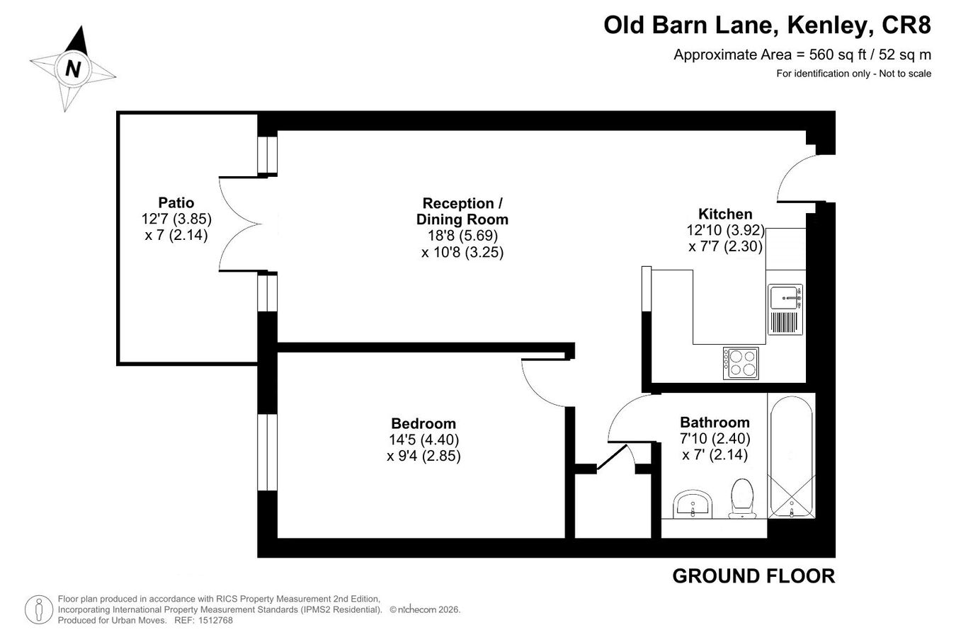 Flat Eleven, Panta House, Kenley floorplan