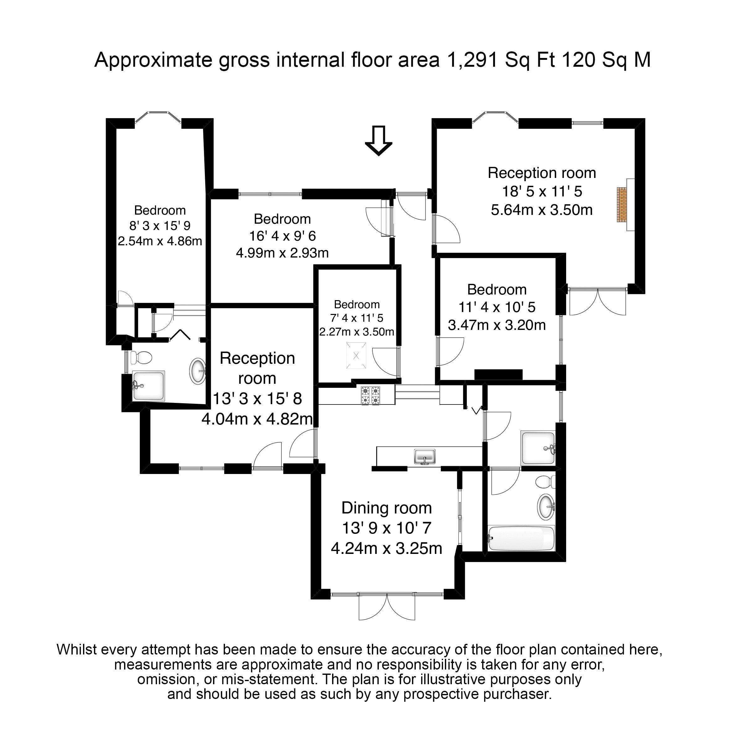 6, Old Esher Road, Hersham floorplan