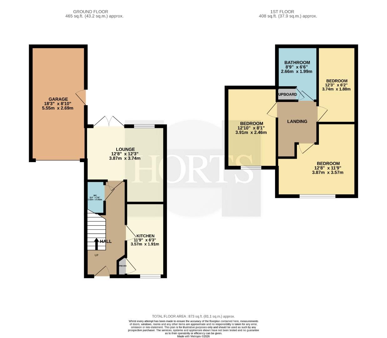 17, Sissinghurst Close, Rugby floorplan