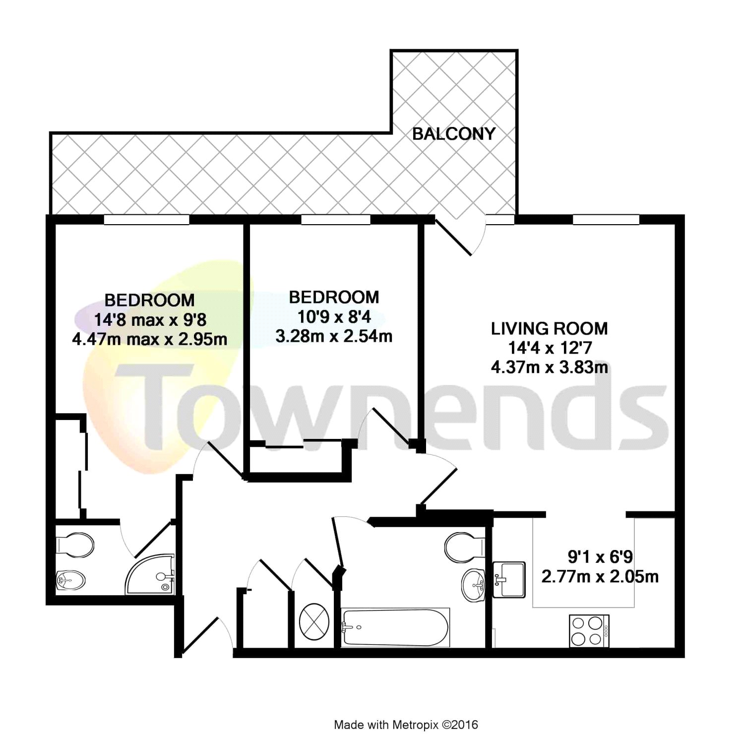 2 Bedrooms Flat to rent in Epsom Road, Guildford, Surrey GU1