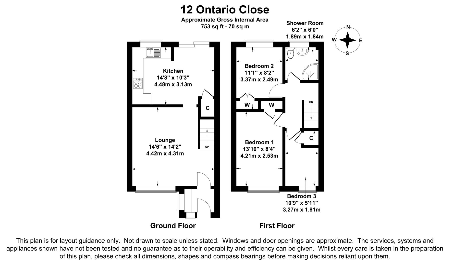 12, Ontario Close, Worthing floorplan