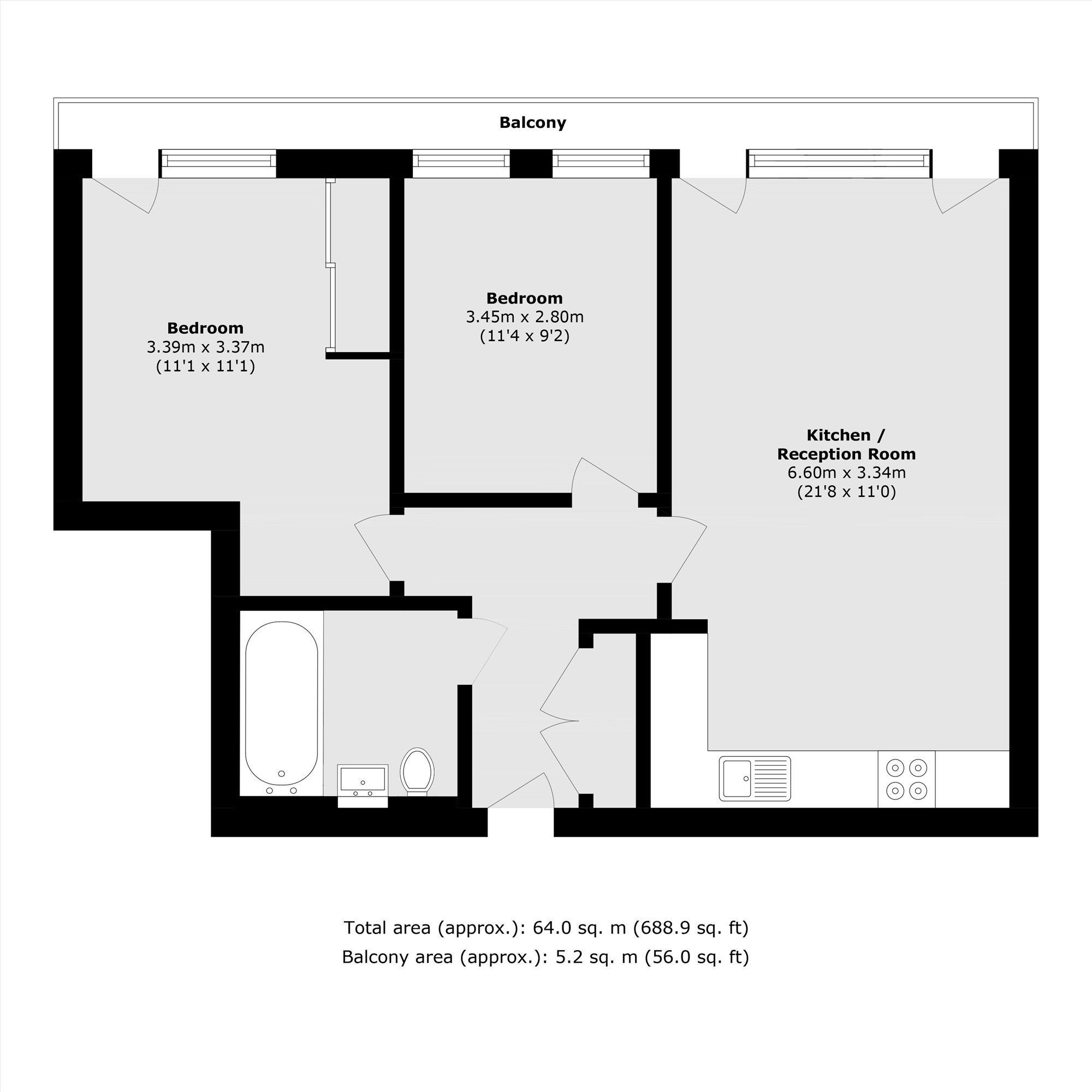 Flat 20, 4, Steward Street, London floorplan