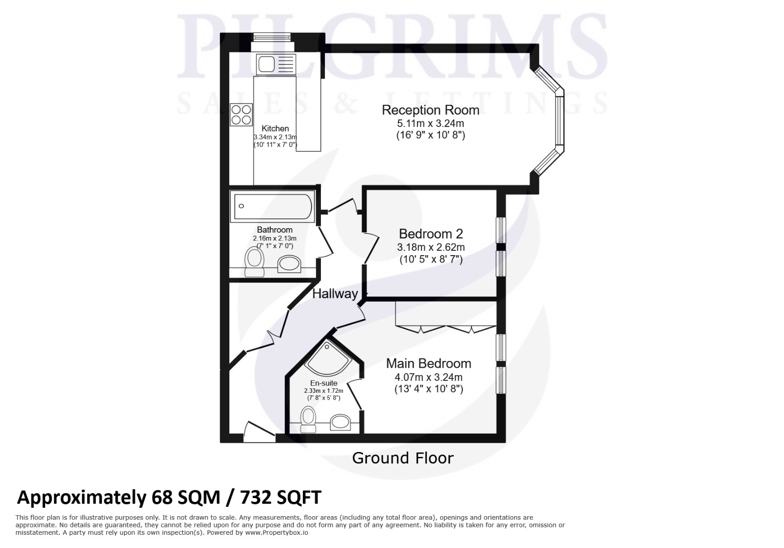 3, High Court, 135, High Road, West Byfleet floorplan