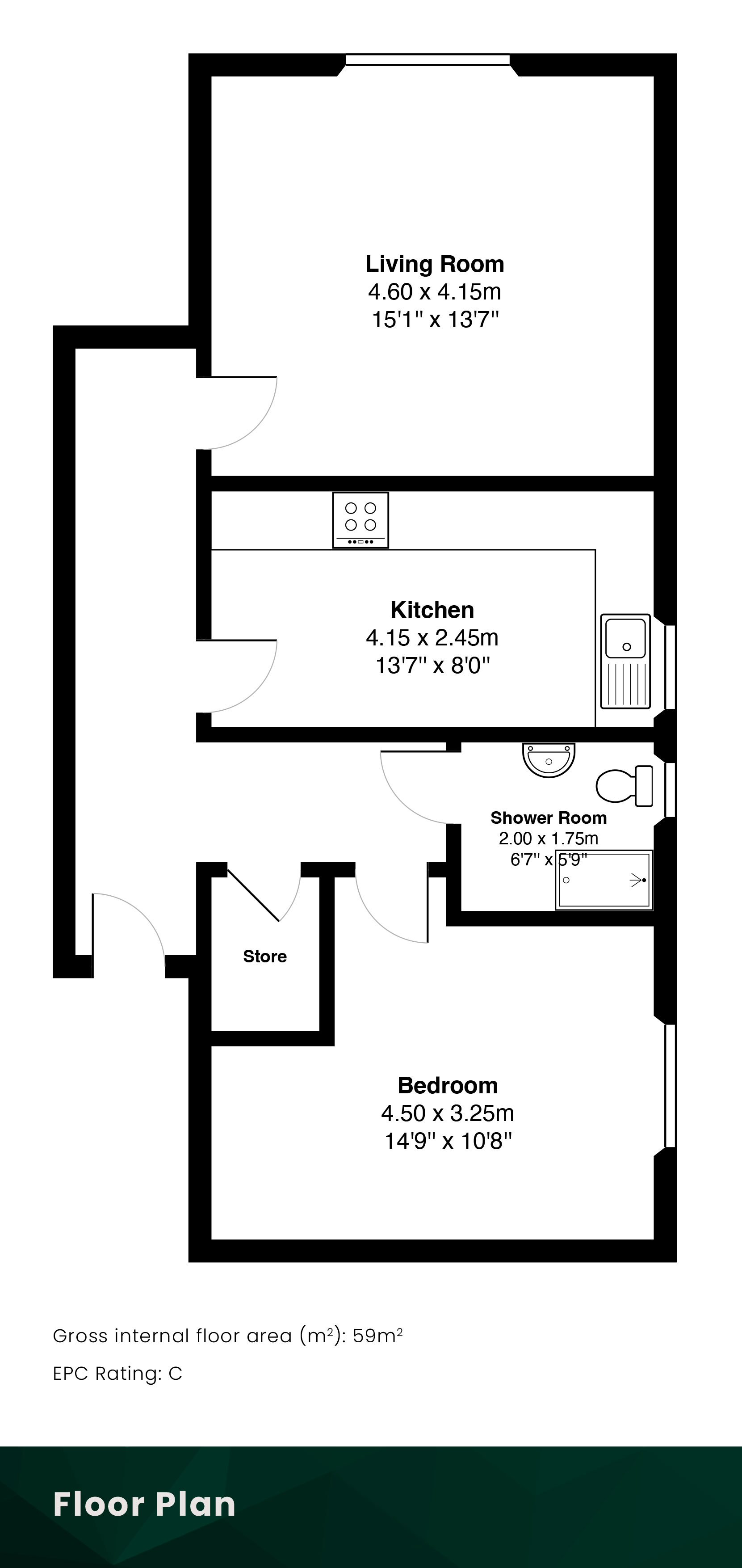 Flat 1/2 Maryfield Ludovic Square, Johnstone, PA5 8EE floorplan