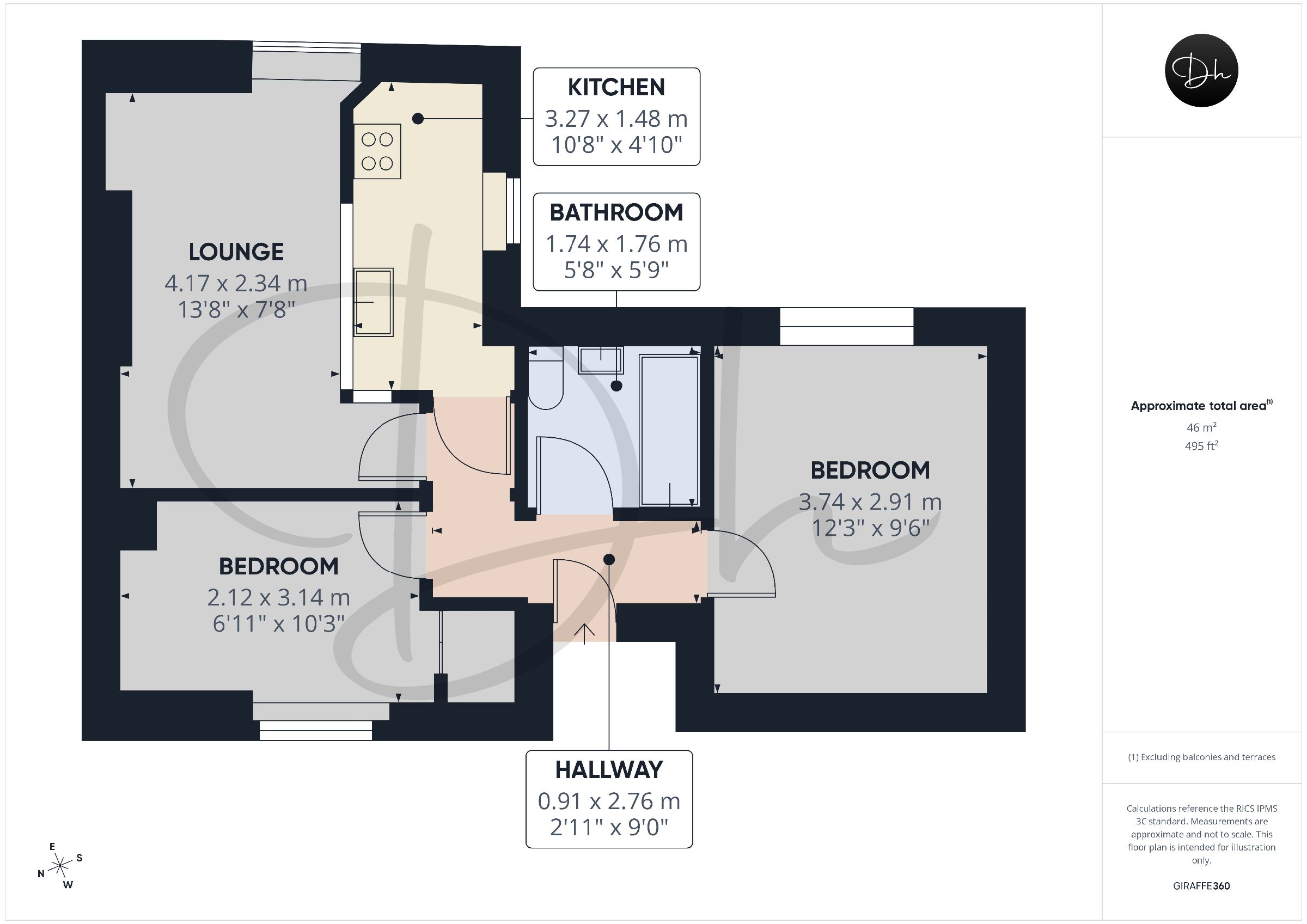 Flat 4, Wellington Court, Torquay floorplan
