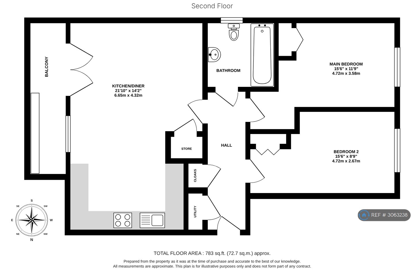 Flat, Cicero Crescent Fairfields, Milton Keynes floorplan