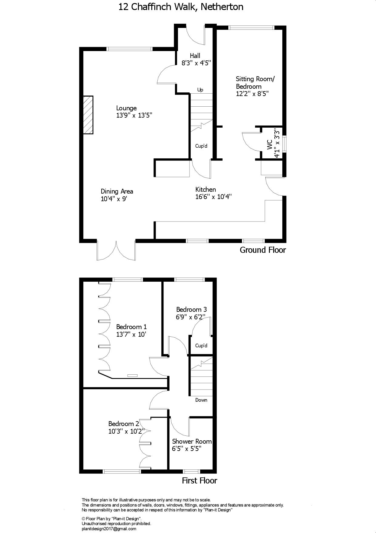 12, Chaffinch Walk, Huddersfield floorplan
