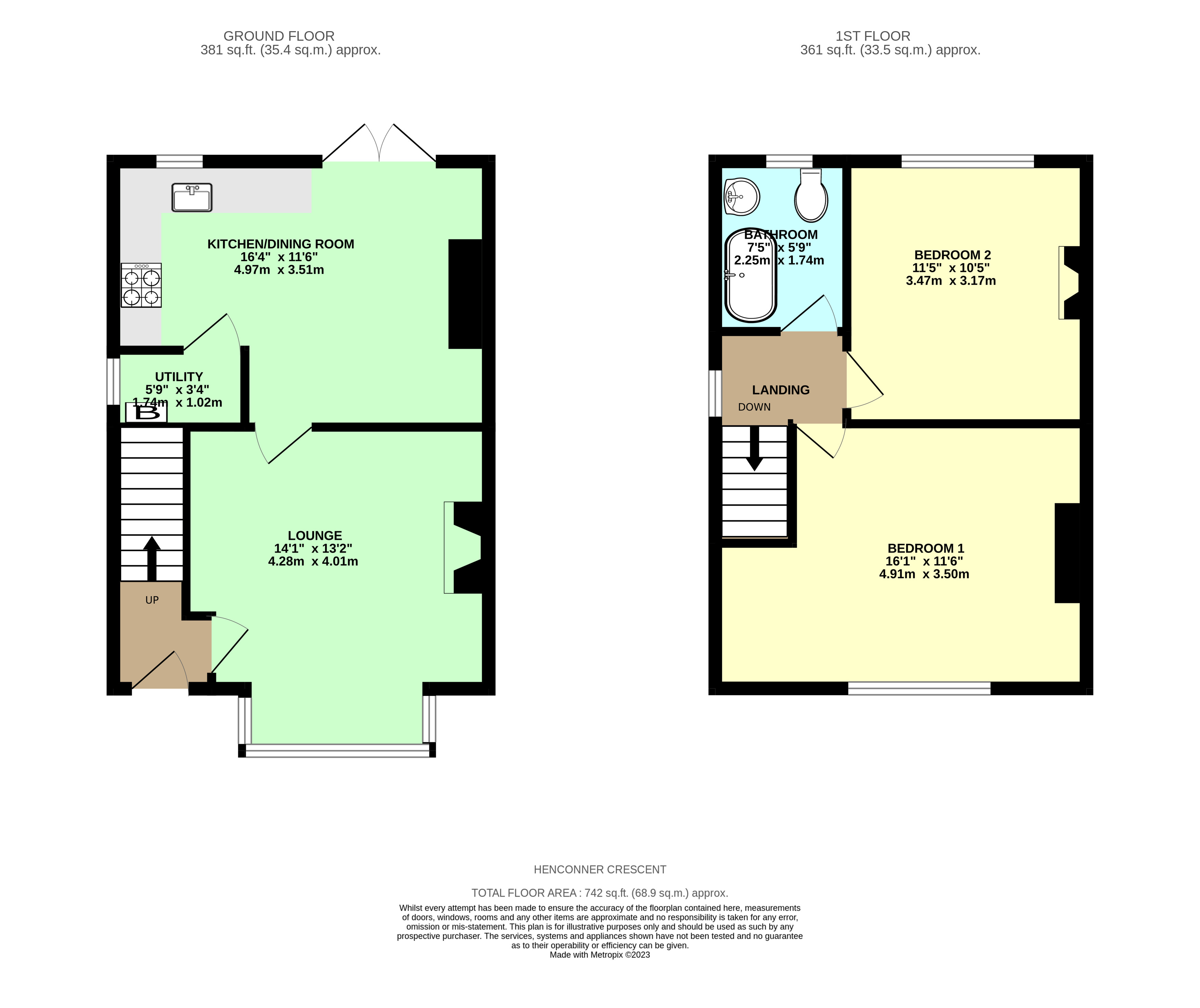 39, Henconner Crescent, Leeds floorplan