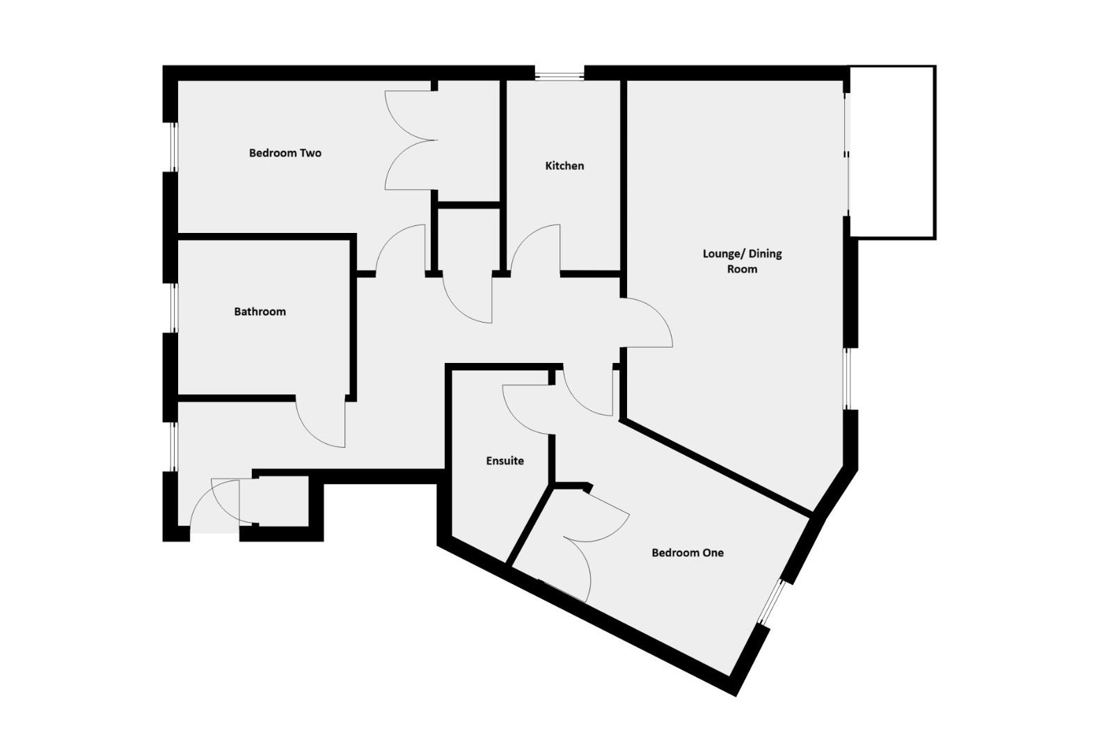 Flat 5, 4, Corscombe Close, Weymouth floorplan