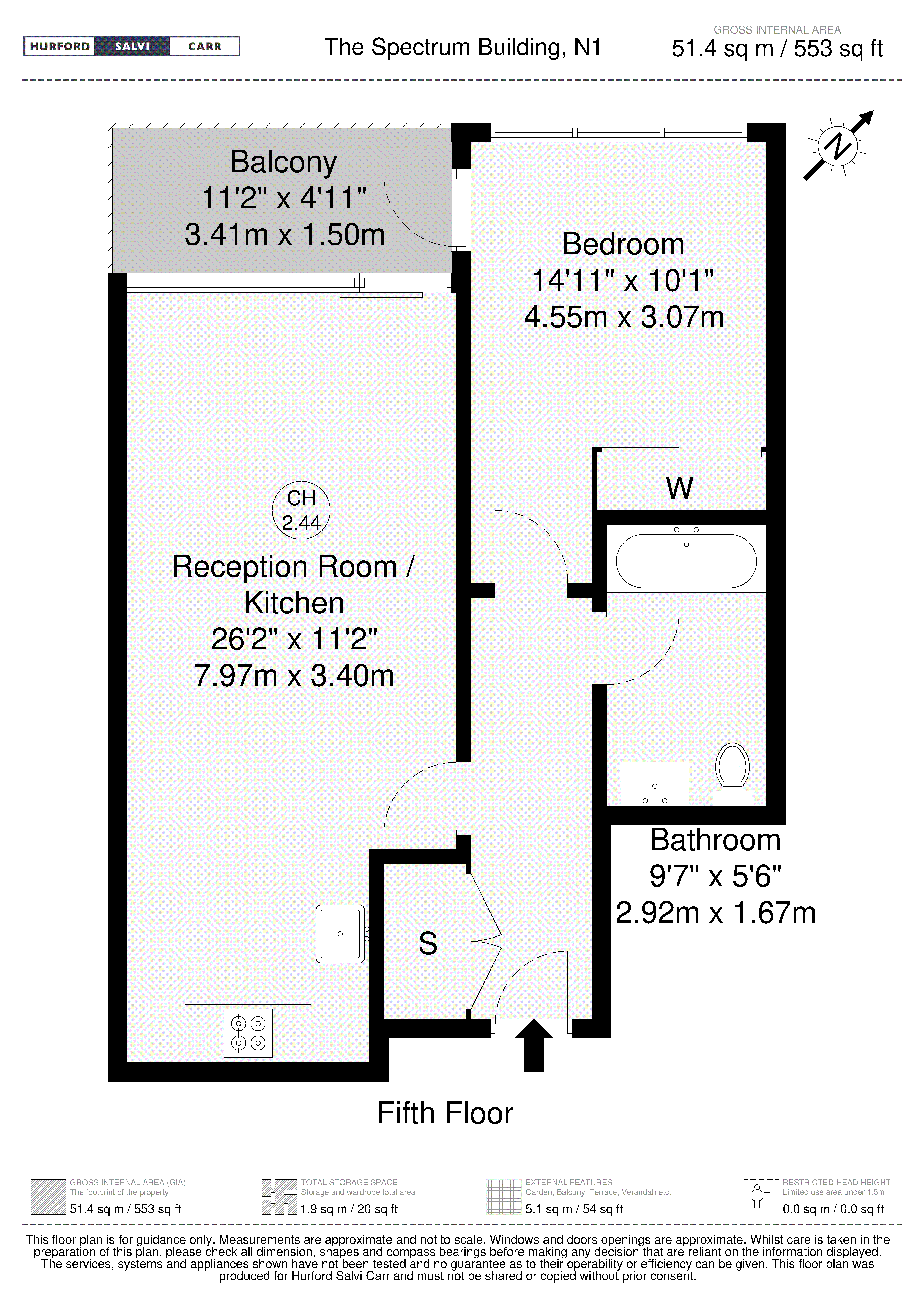 Flat 47 Spectrum Building, 120, East Road, London floorplan