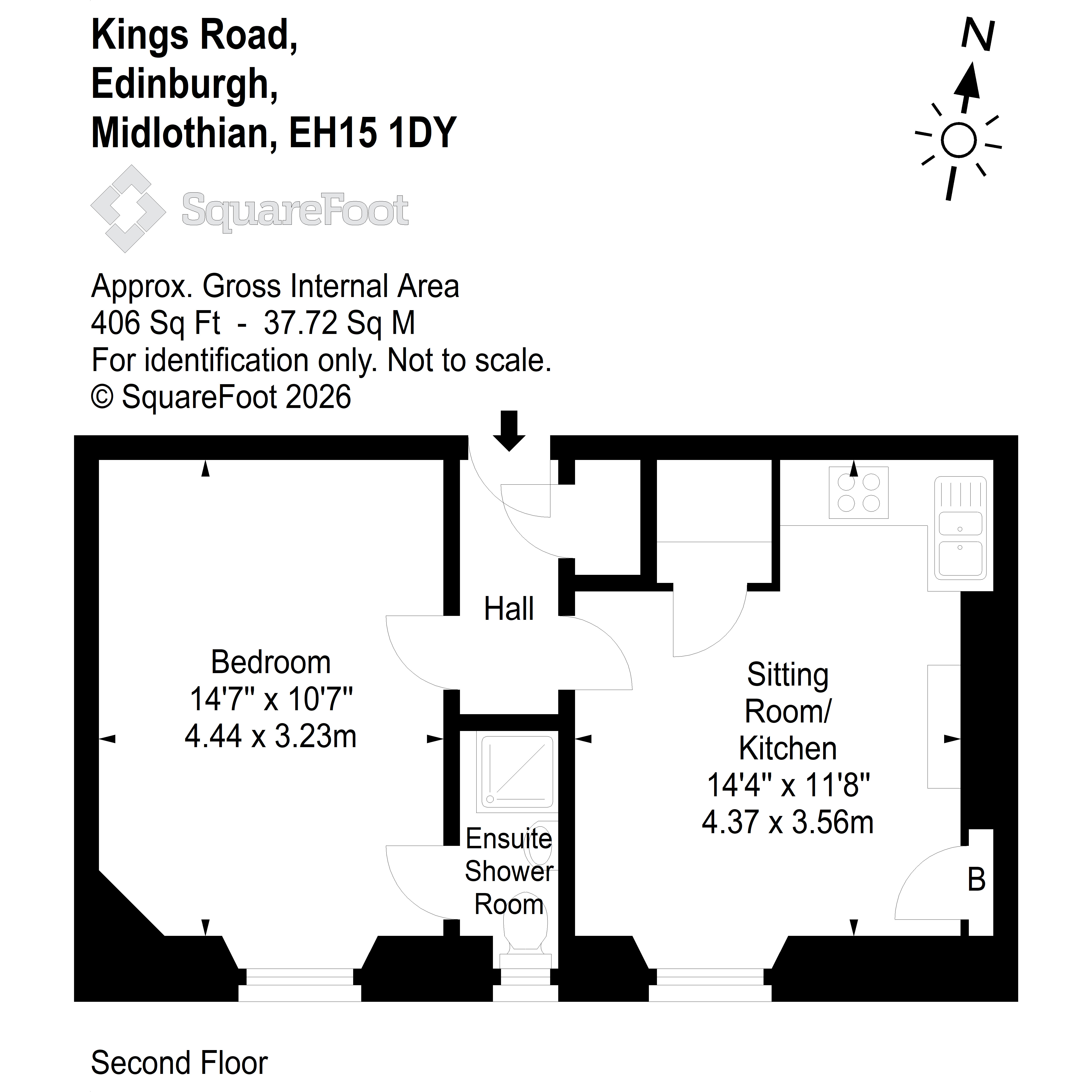 40/8, Kings Road, Edinburgh floorplan