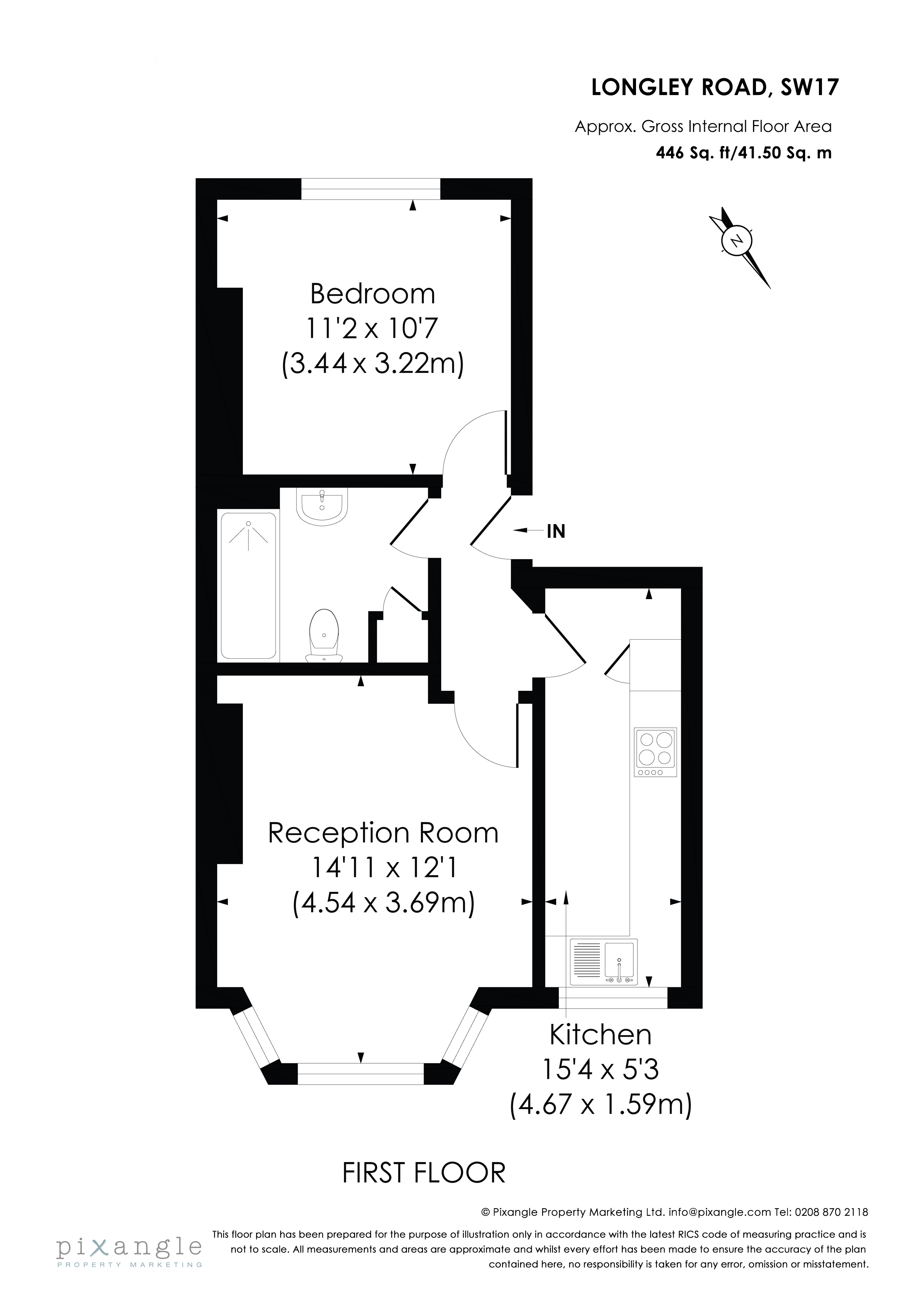 1 Bedrooms Flat to rent in Longley Road, London SW17