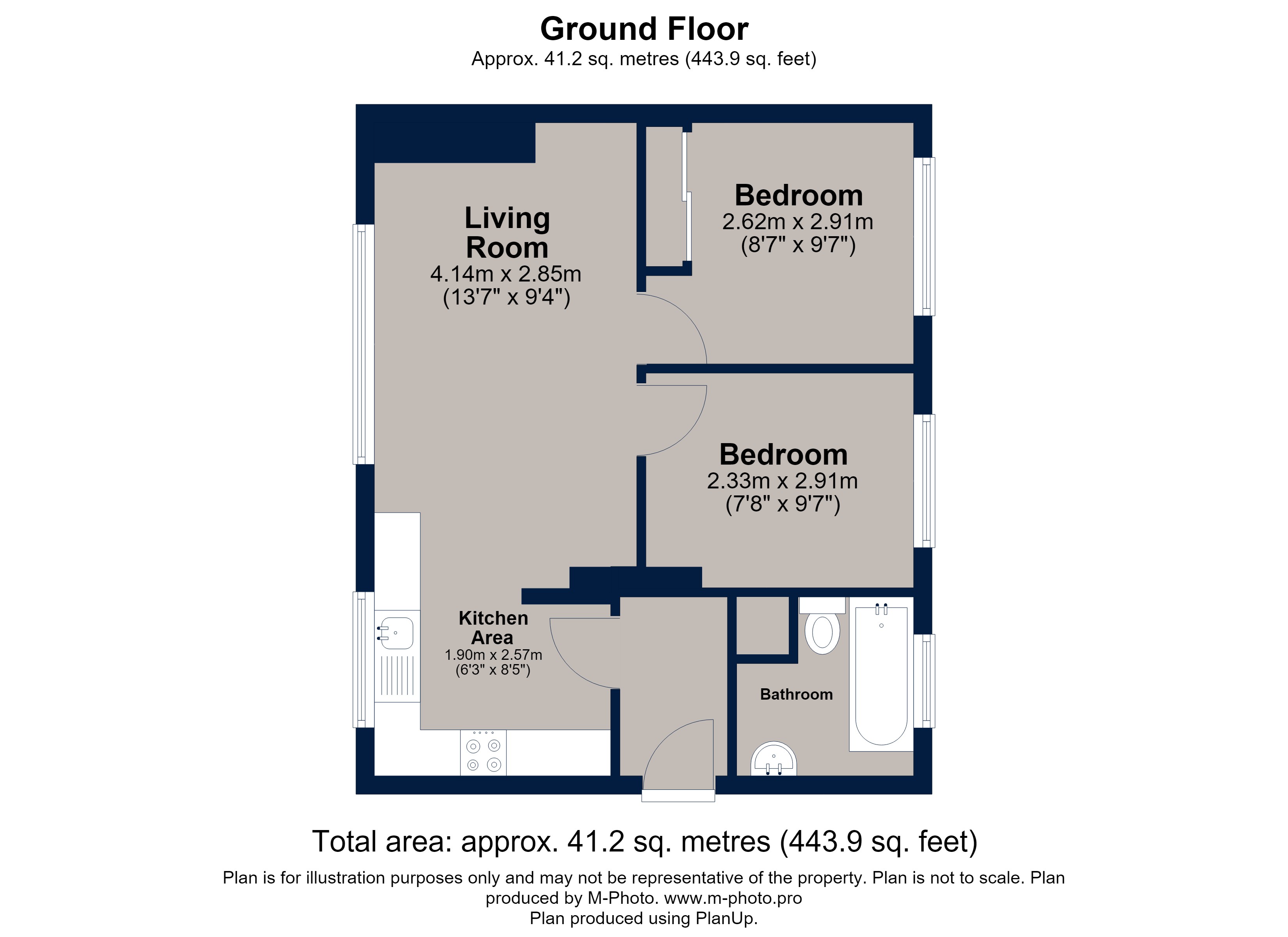 7C, Pelham Court, Oakham floorplan