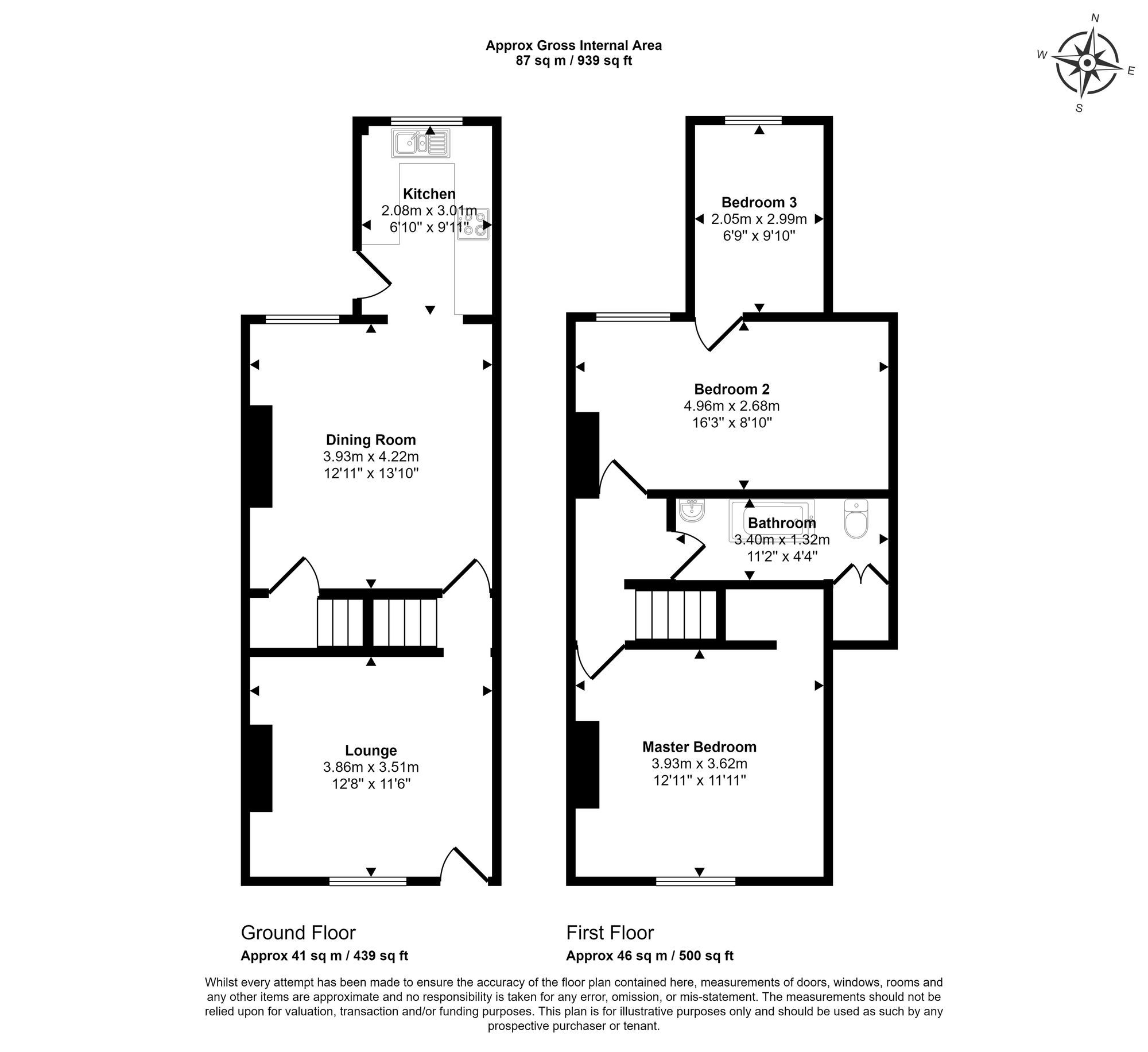 37 Lowgates, Chesterfield floorplan