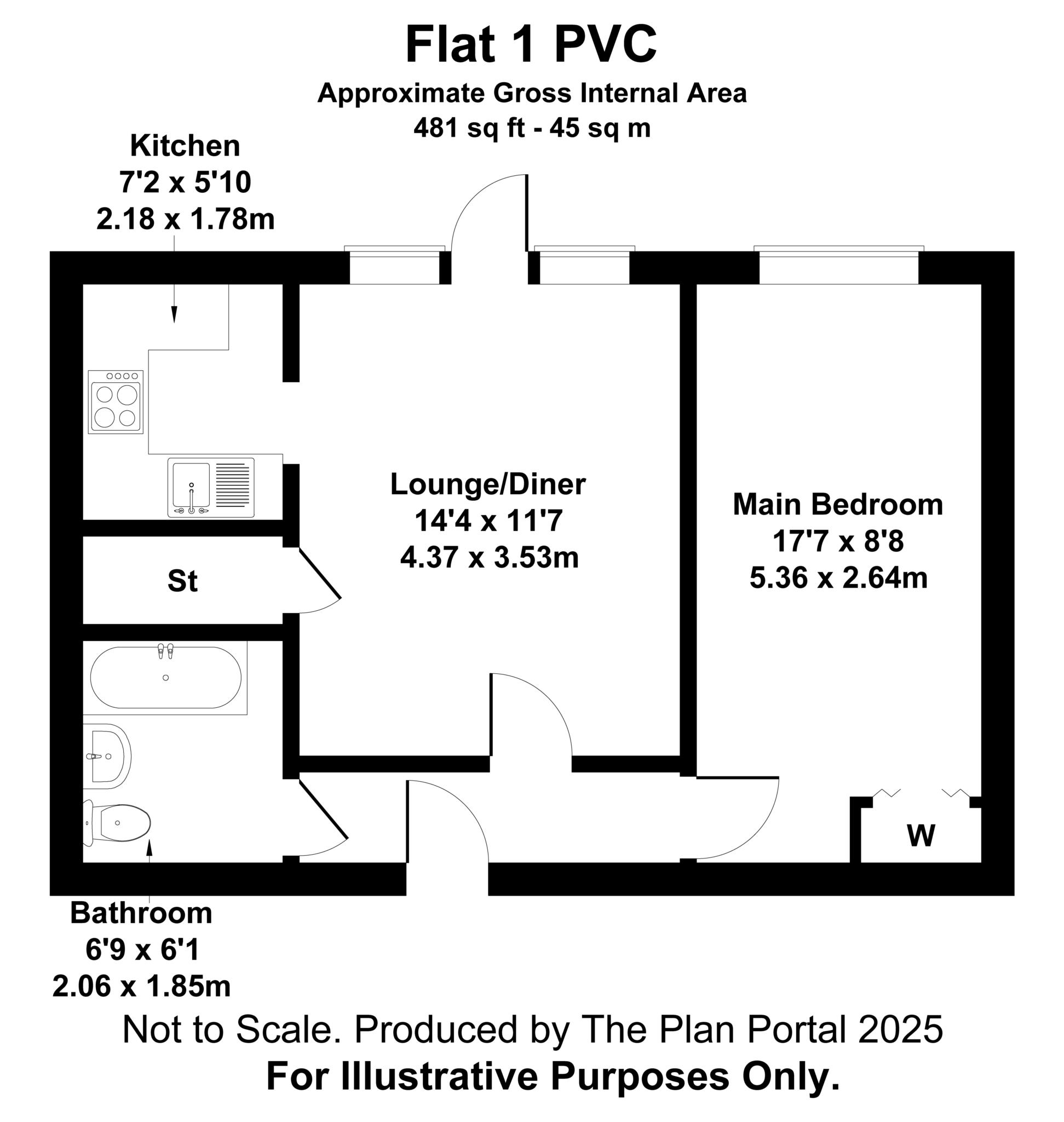 1 Park View Court, Queens Park West Drive, Bournemouth floorplan