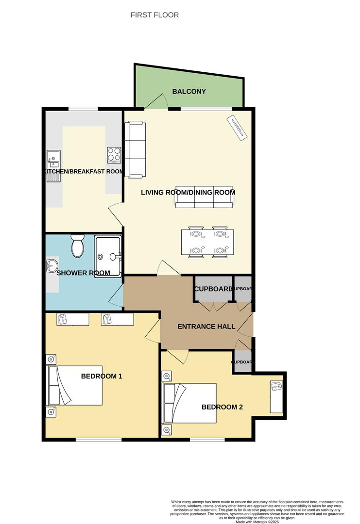 Flat 14 High View Court, Silverdale Road, Eastbourne floorplan