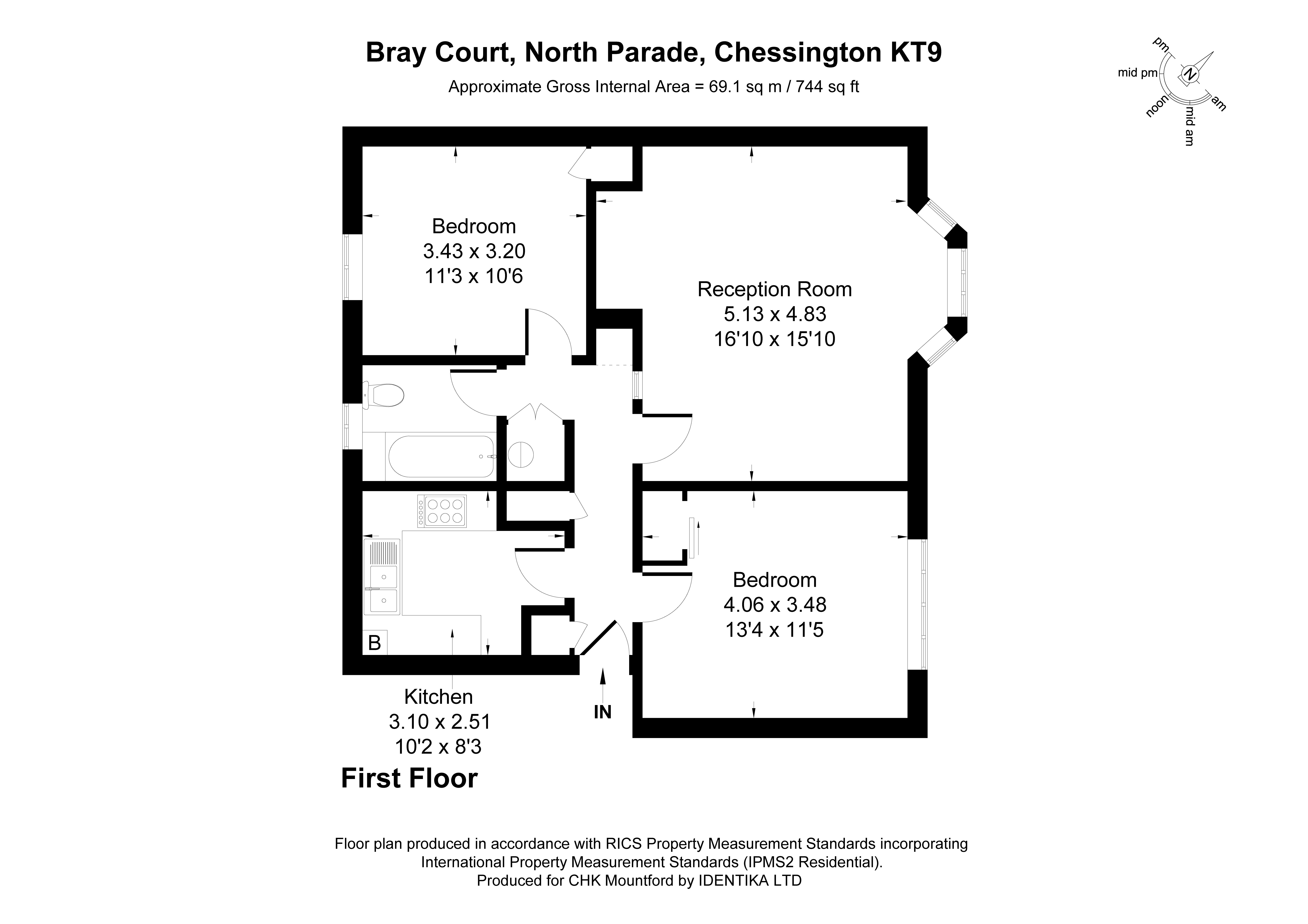 25 Bray Court,, North Parade, Chessington floorplan