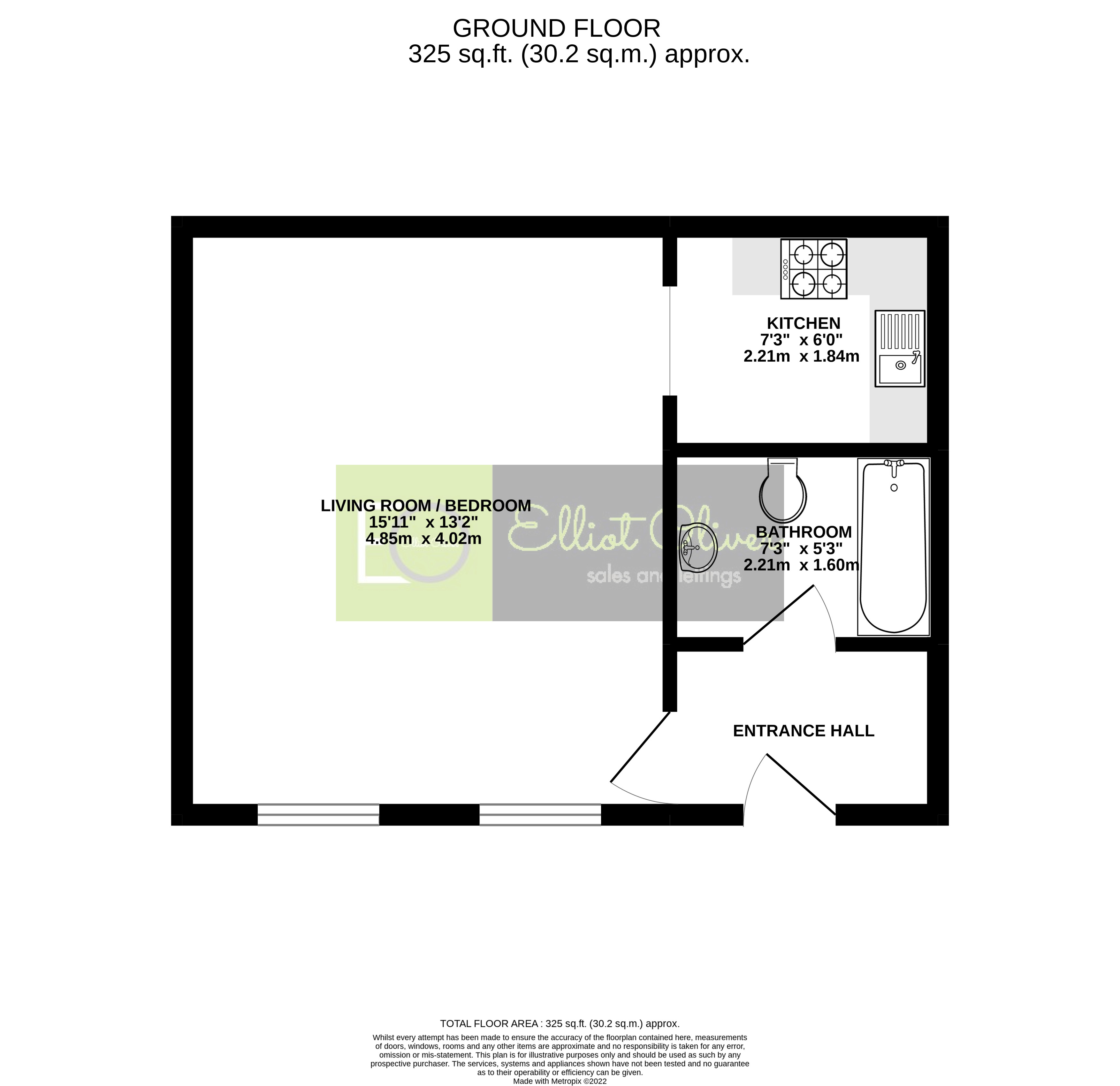 Basement Flat, Delamere, Cheltenham floorplan