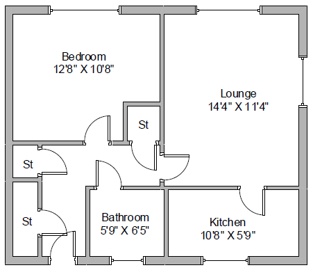 1, Waterford Road, Flat 16, Giffnock floorplan