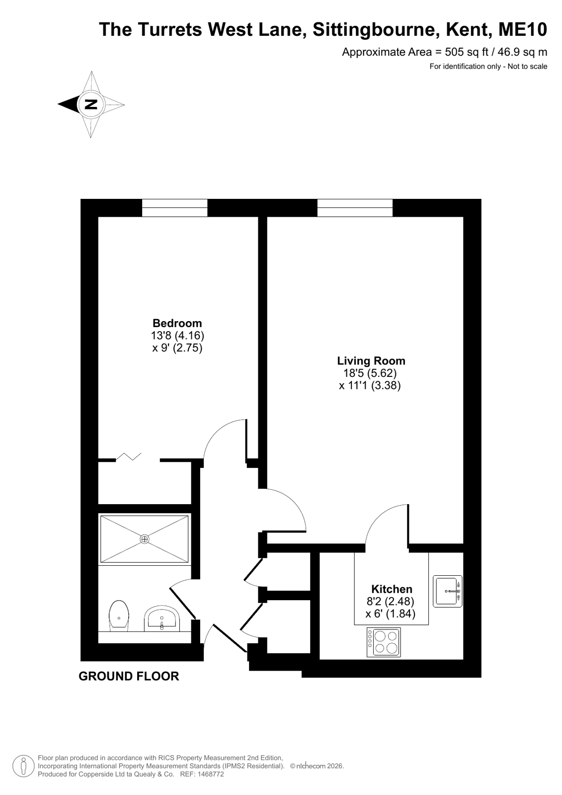 Flat 19, The Turrets,, West Lane, Kent floorplan