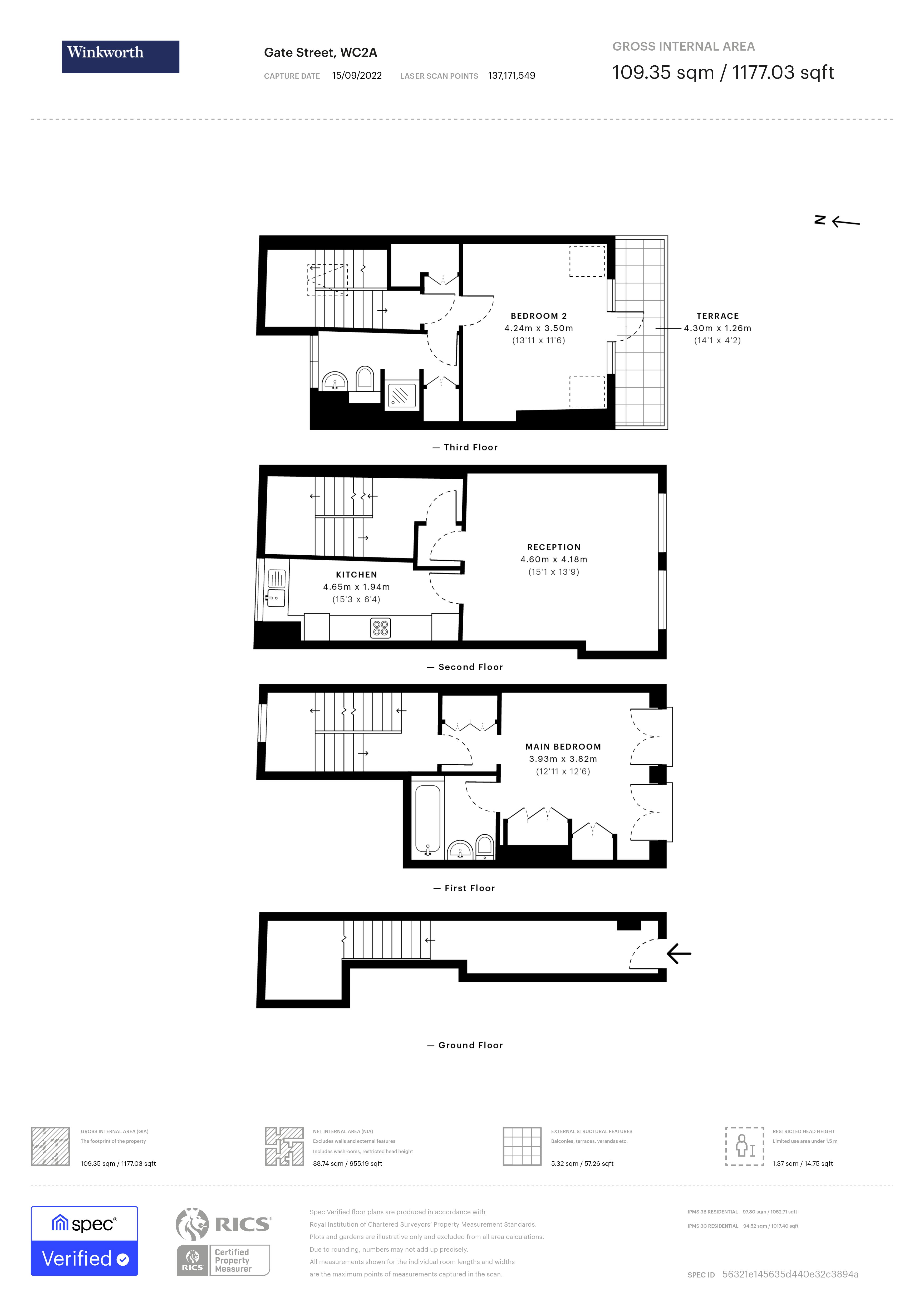 14, Gate Street, London floorplan