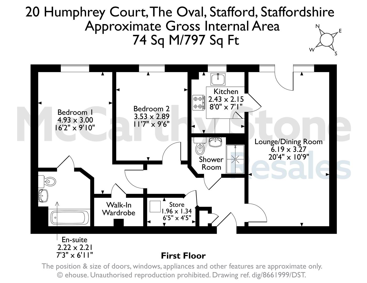 20 Humphrey Court, The Oval, Stafford floorplan